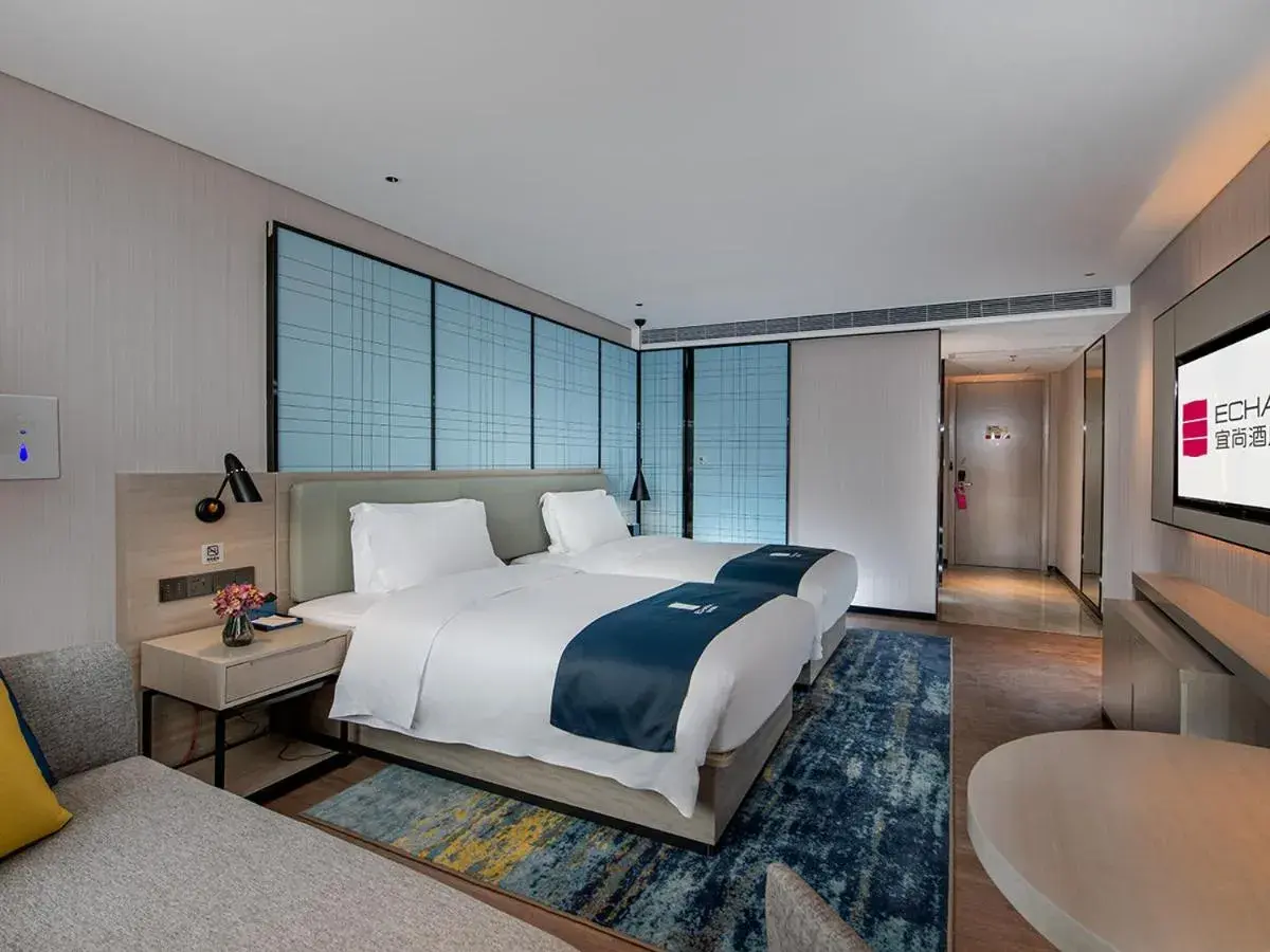 Deluxe Twin Room - single occupancy in Echarm Hotel Heyuan Longchuan Deluxe Twin Room - single occupancy in Echarm Hotel Heyuan Longchuan