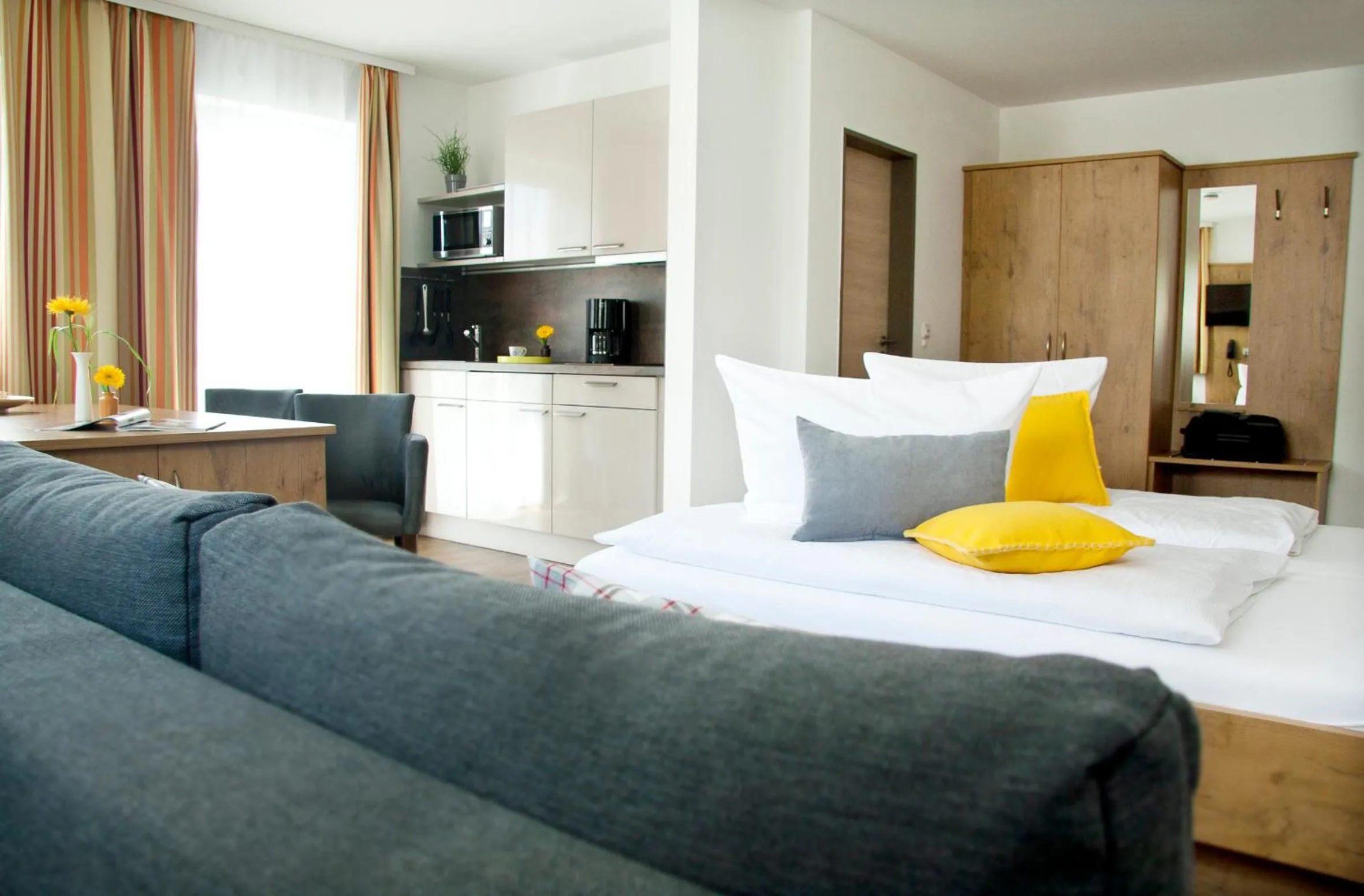 Kitchen or kitchenette, Bed in Pension Sperlhof