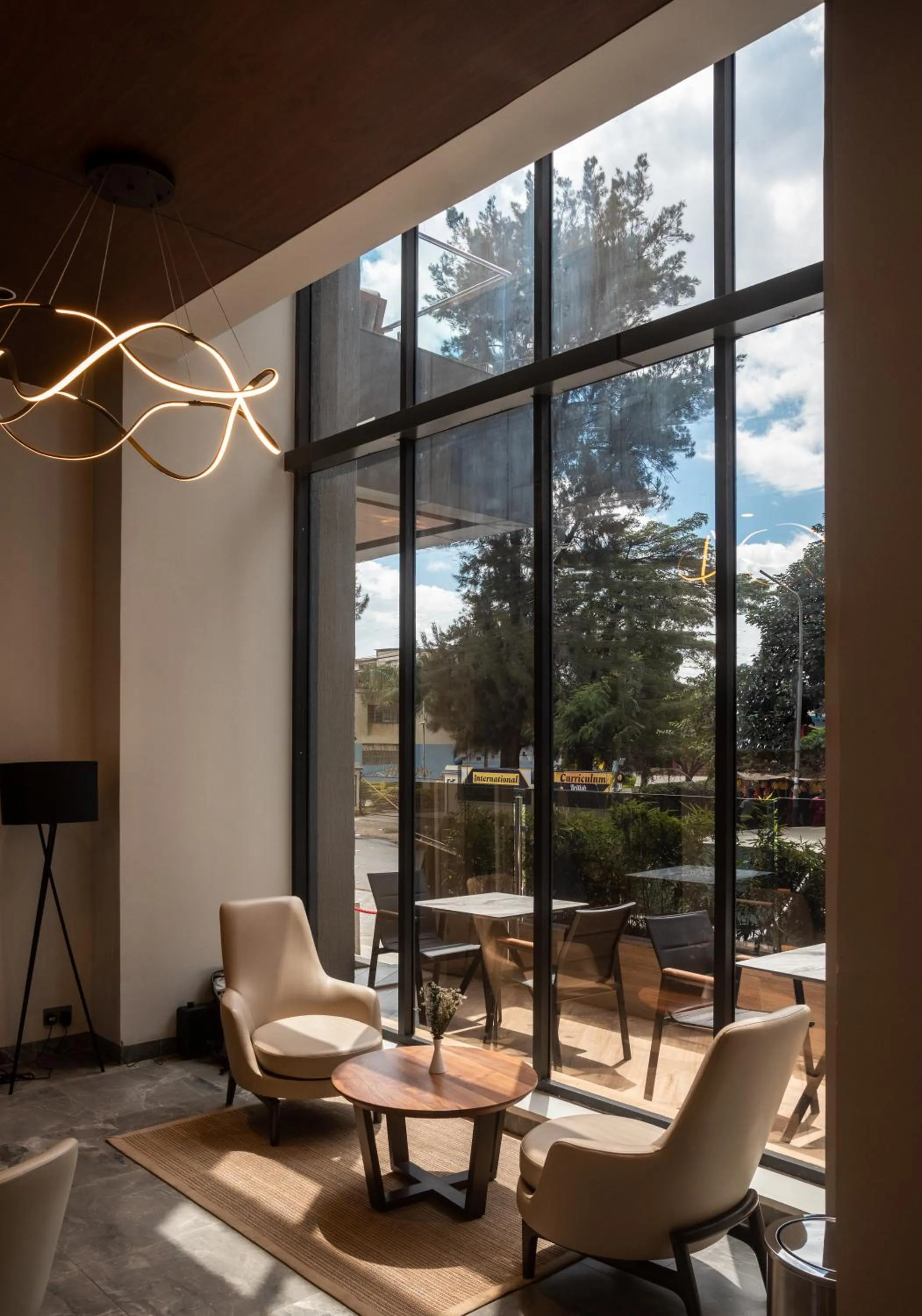 Seating area in Okash City Boutique Hotel