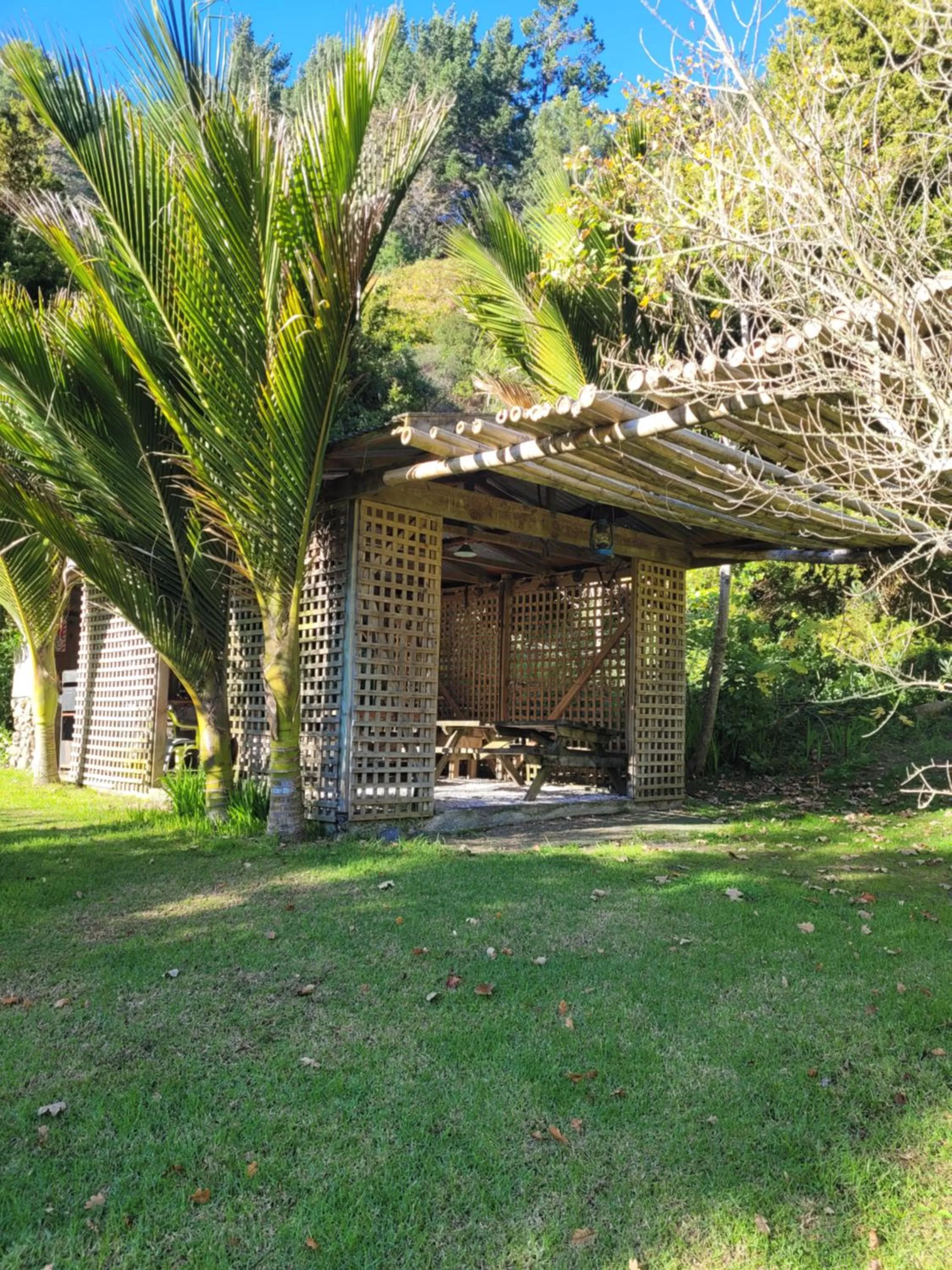 Garden view in Dickson Holiday Park