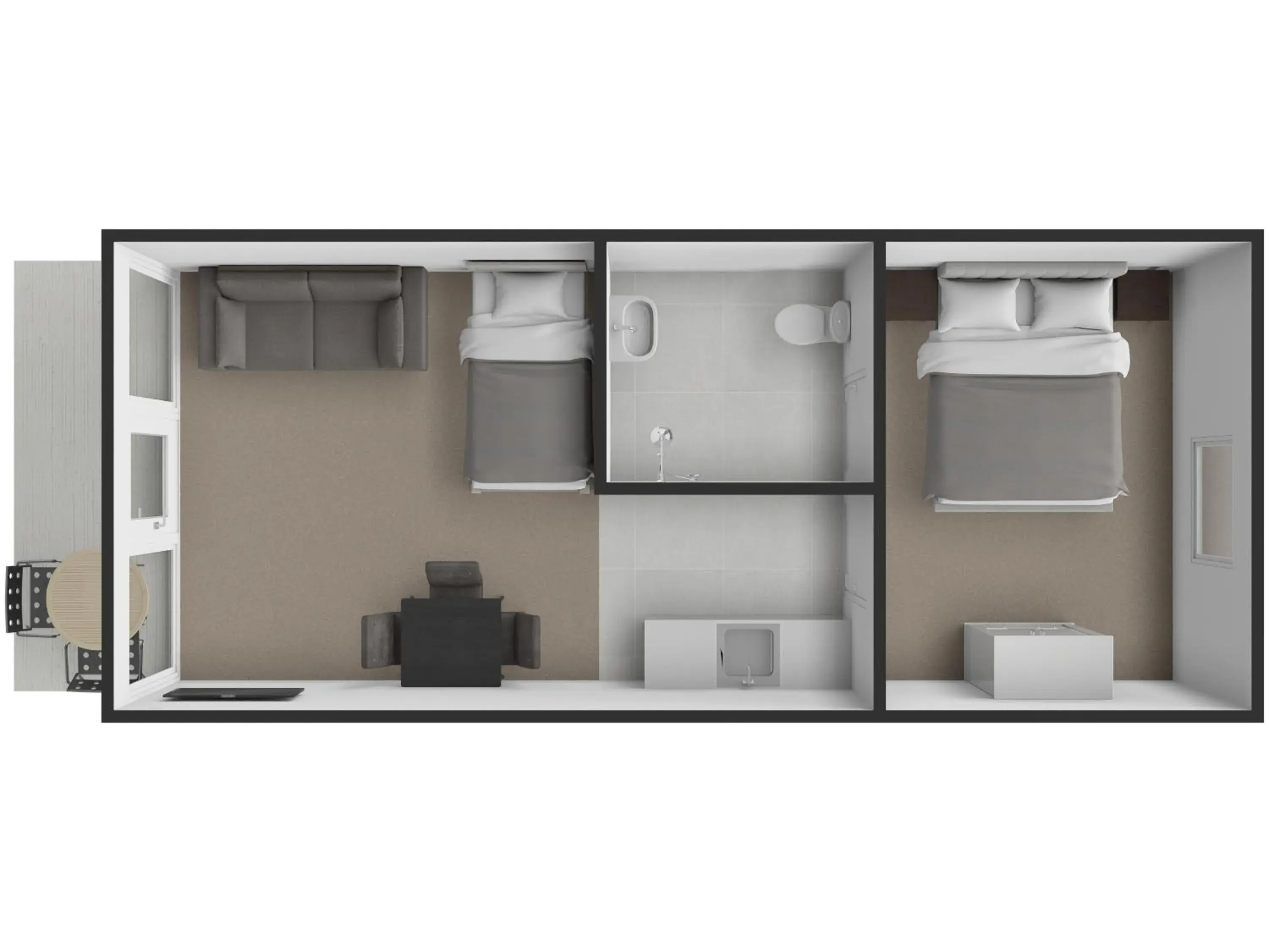 Triple Room with Bathroom in Sun Valley Motel Triple Room with Bathroom in Sun Valley Motel