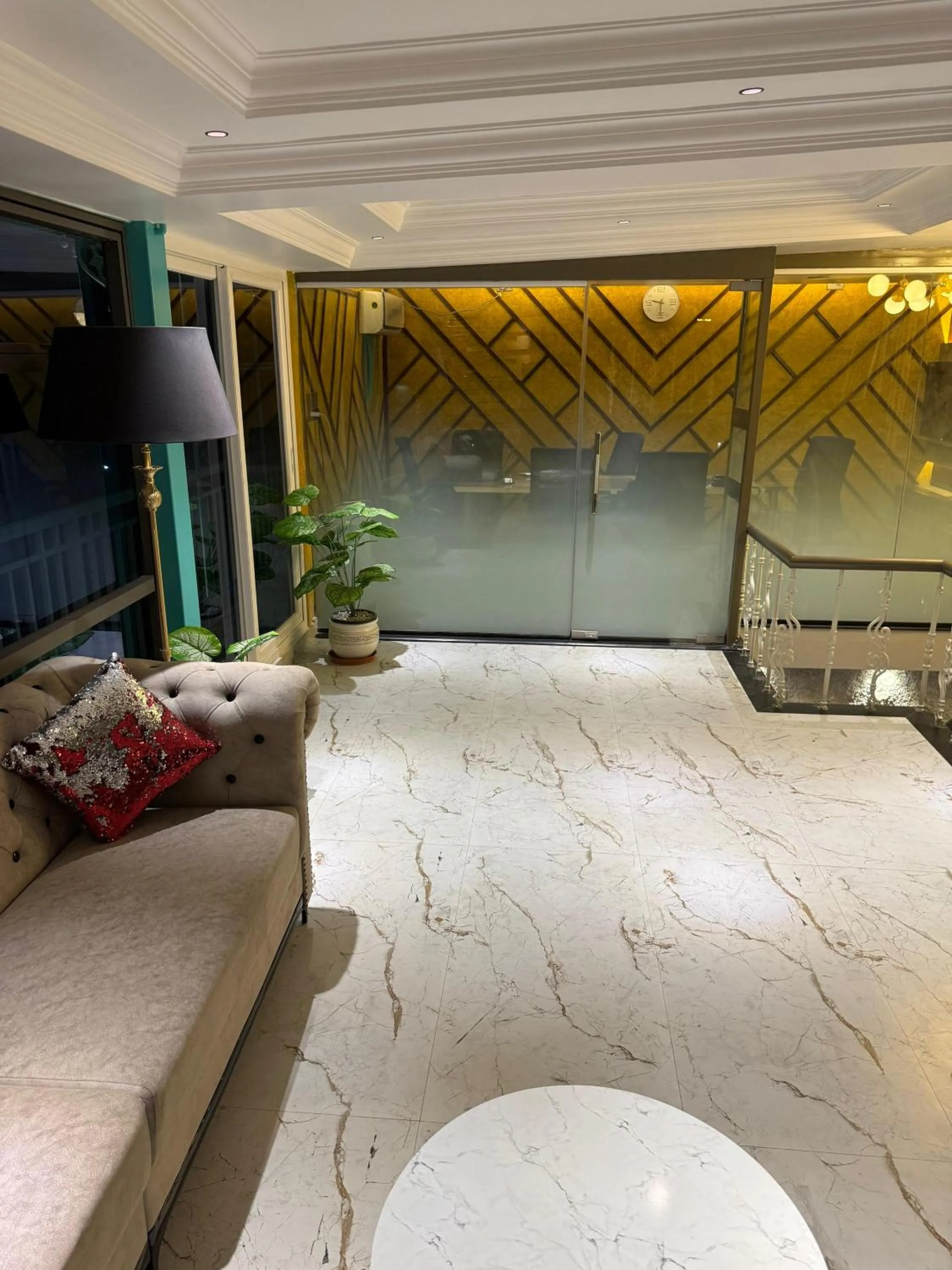 Seating area in LG Signature Suites Kalyan Nagar