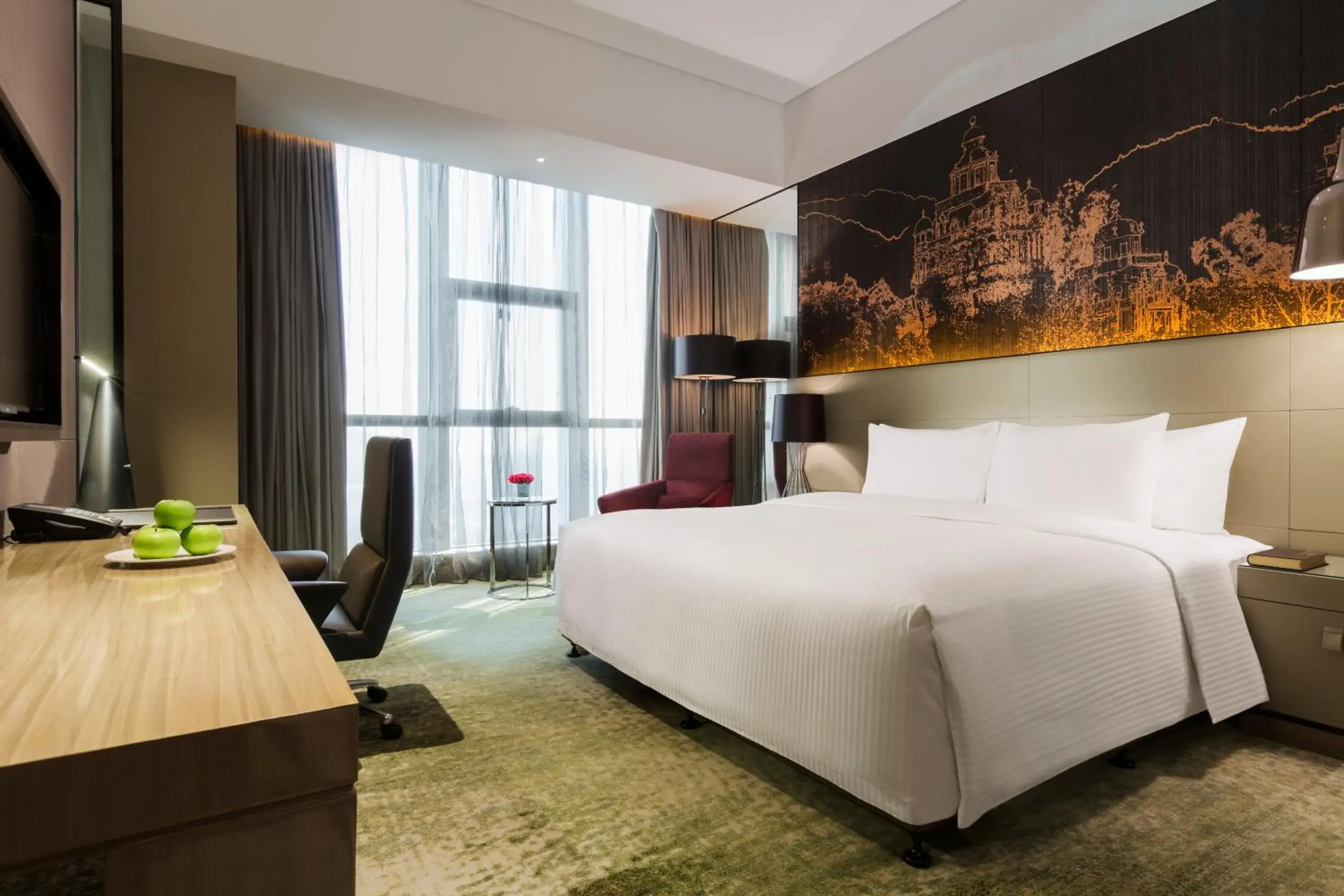 Photo of the whole room, Bed in Wanda Realm Jiangmen Photo of the whole room, Bed in Wanda Realm Jiangmen