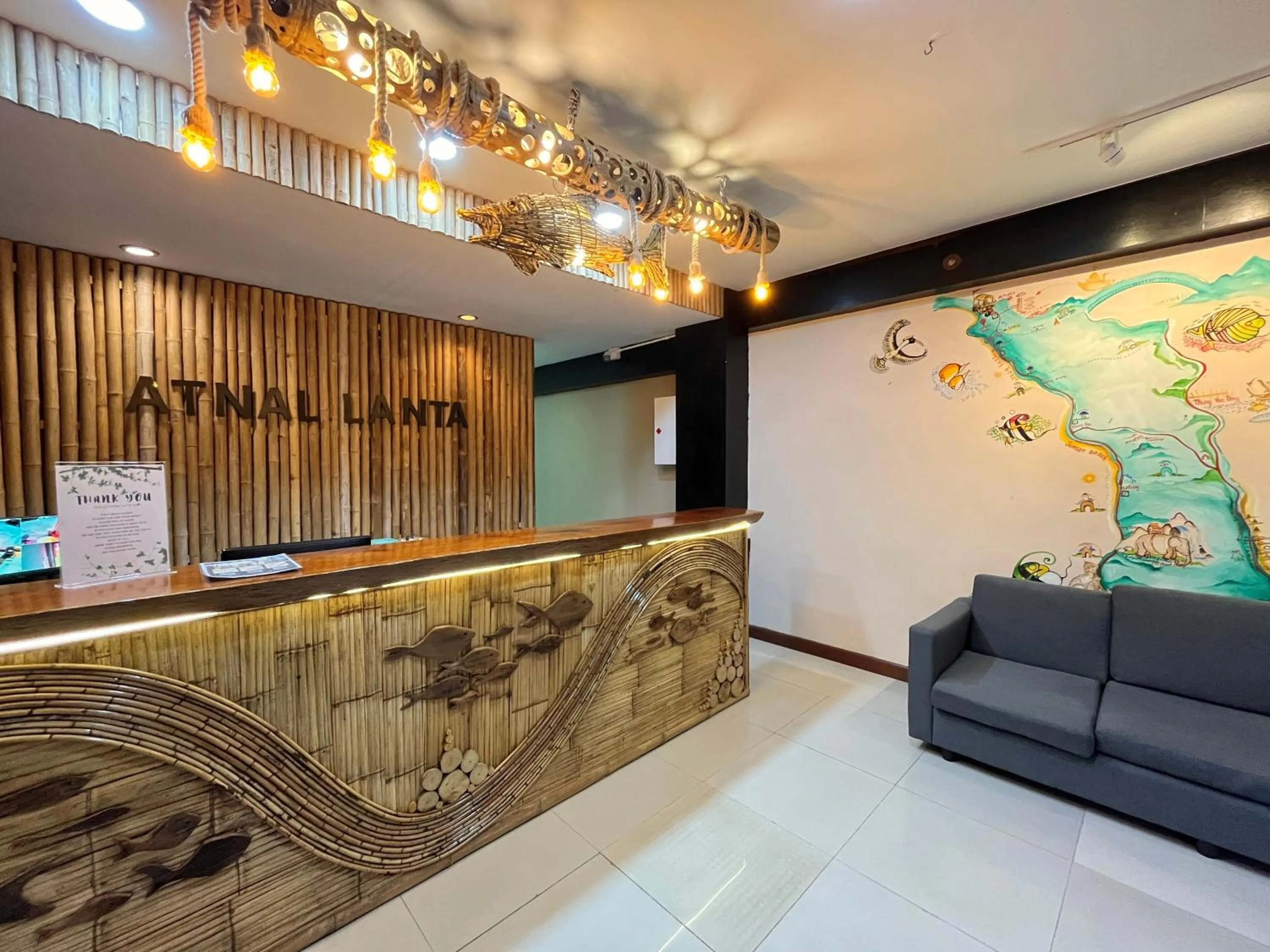 Lobby or reception in The Atnal Lanta Budget and Eco Friendly hotel in Koh Lanta