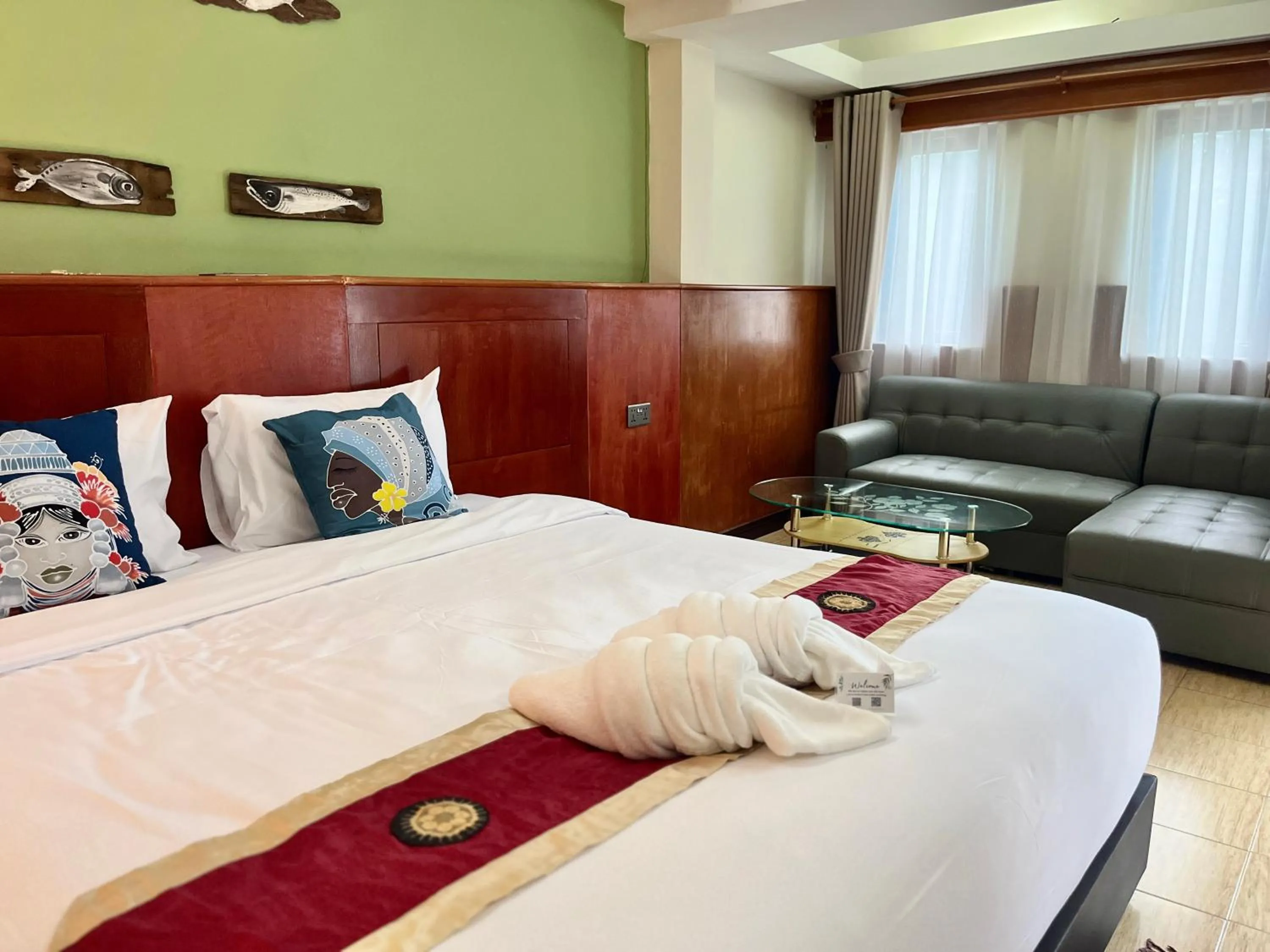 Bed in The Atnal Lanta Budget and Eco Friendly hotel in Koh Lanta