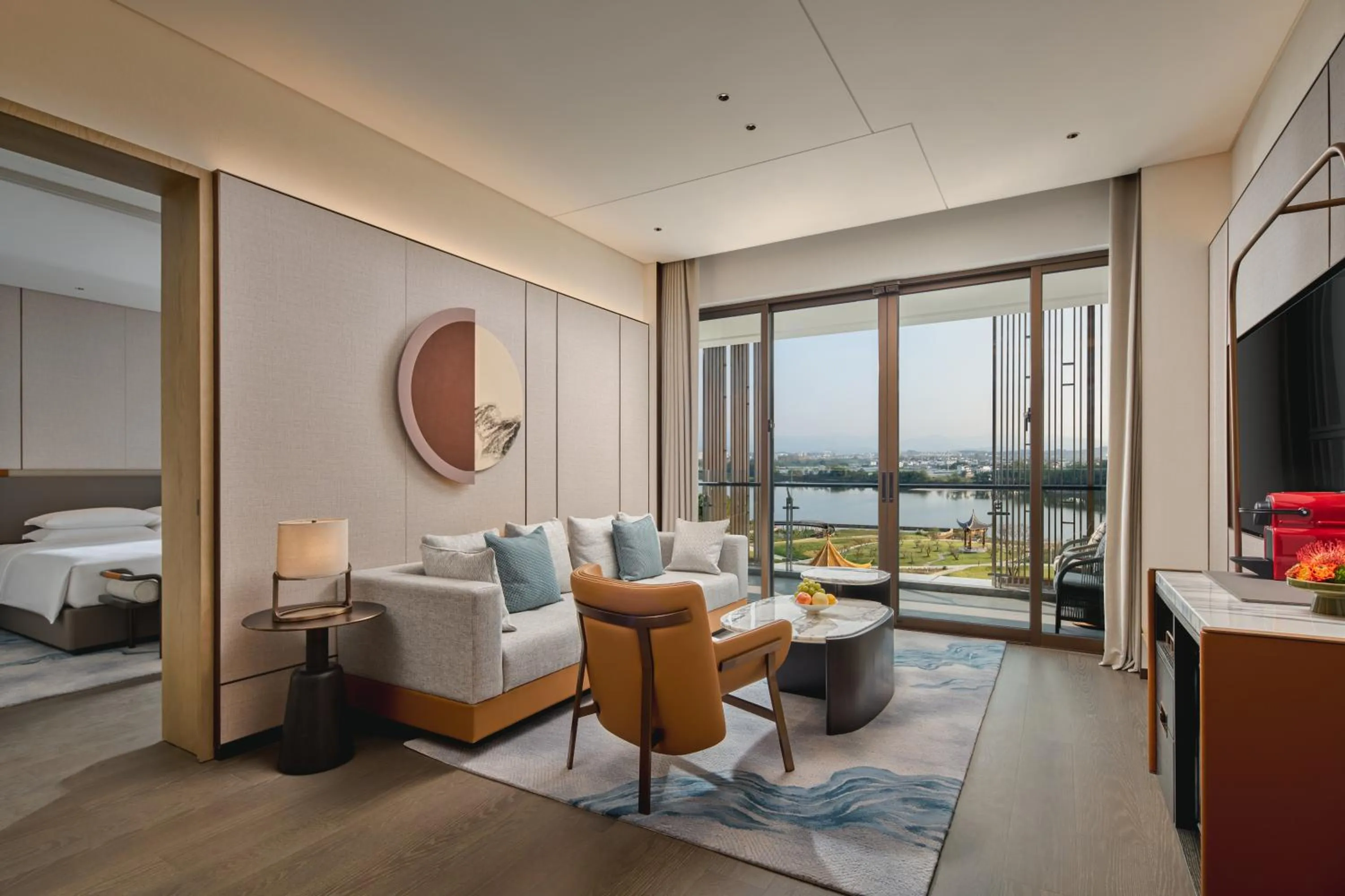 Living room, Bed in Hyatt Regency Huangshan Hengjiangwan