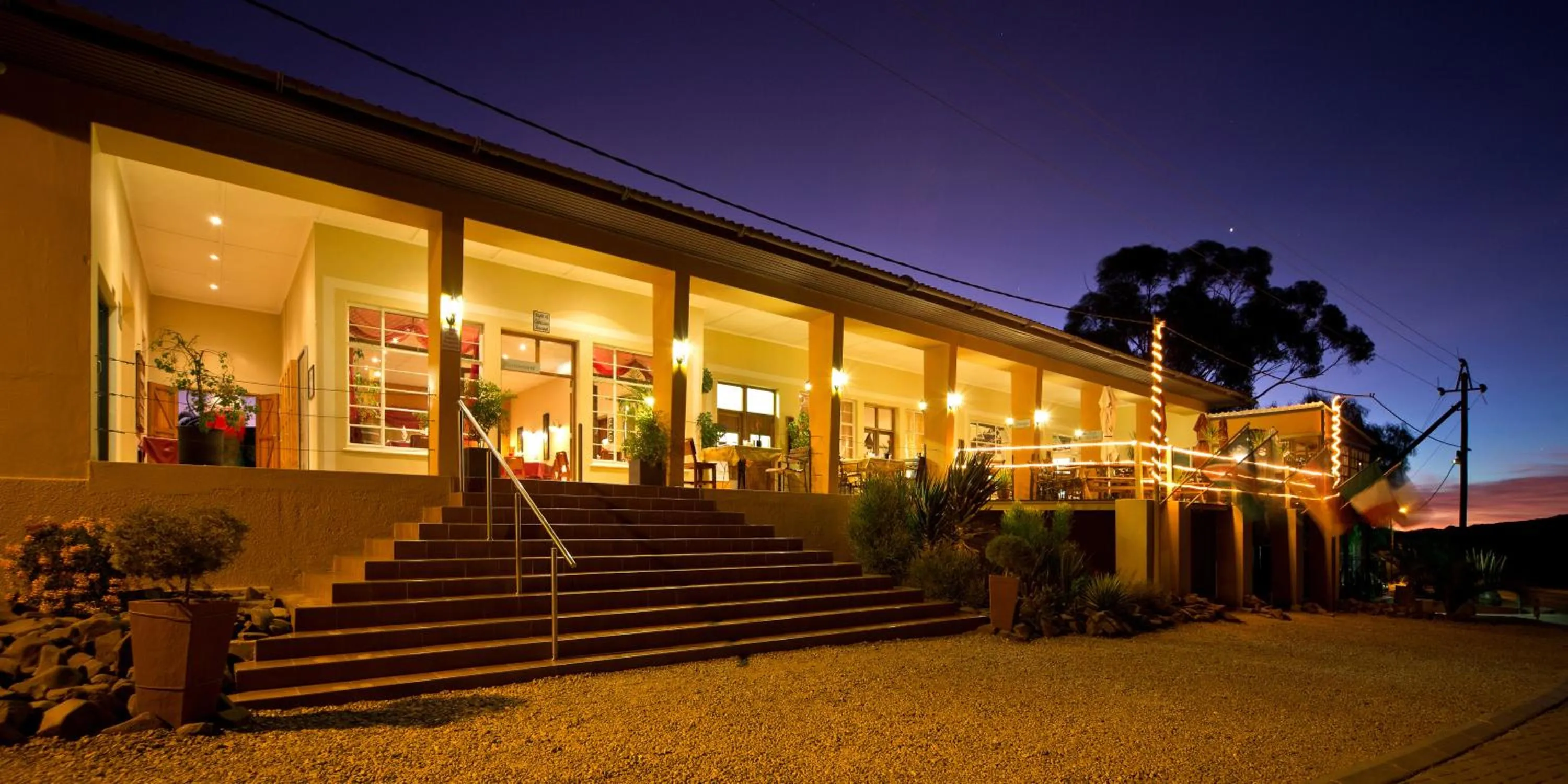 Patio in Bahnhof Hotel Aus