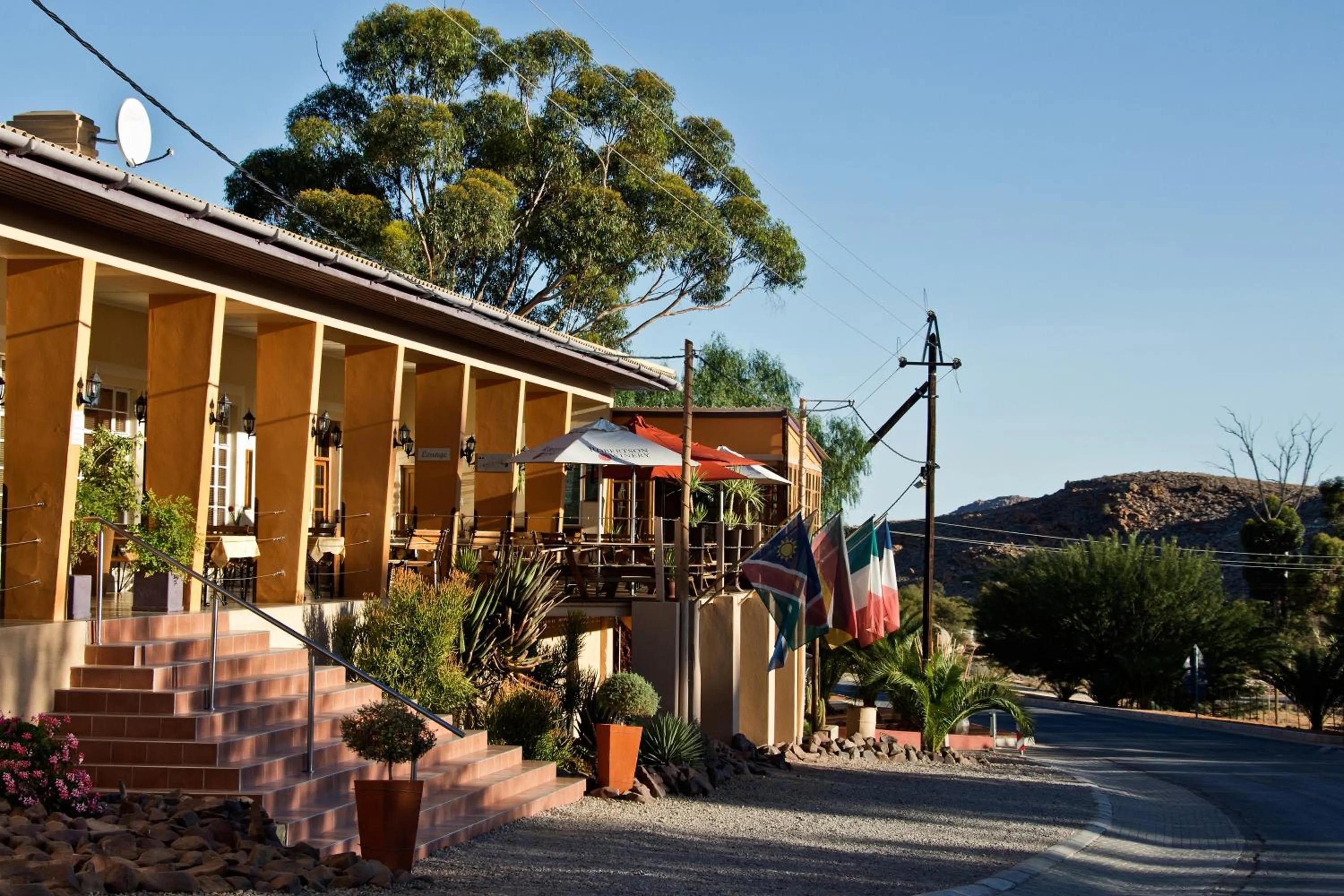 Patio in Bahnhof Hotel Aus