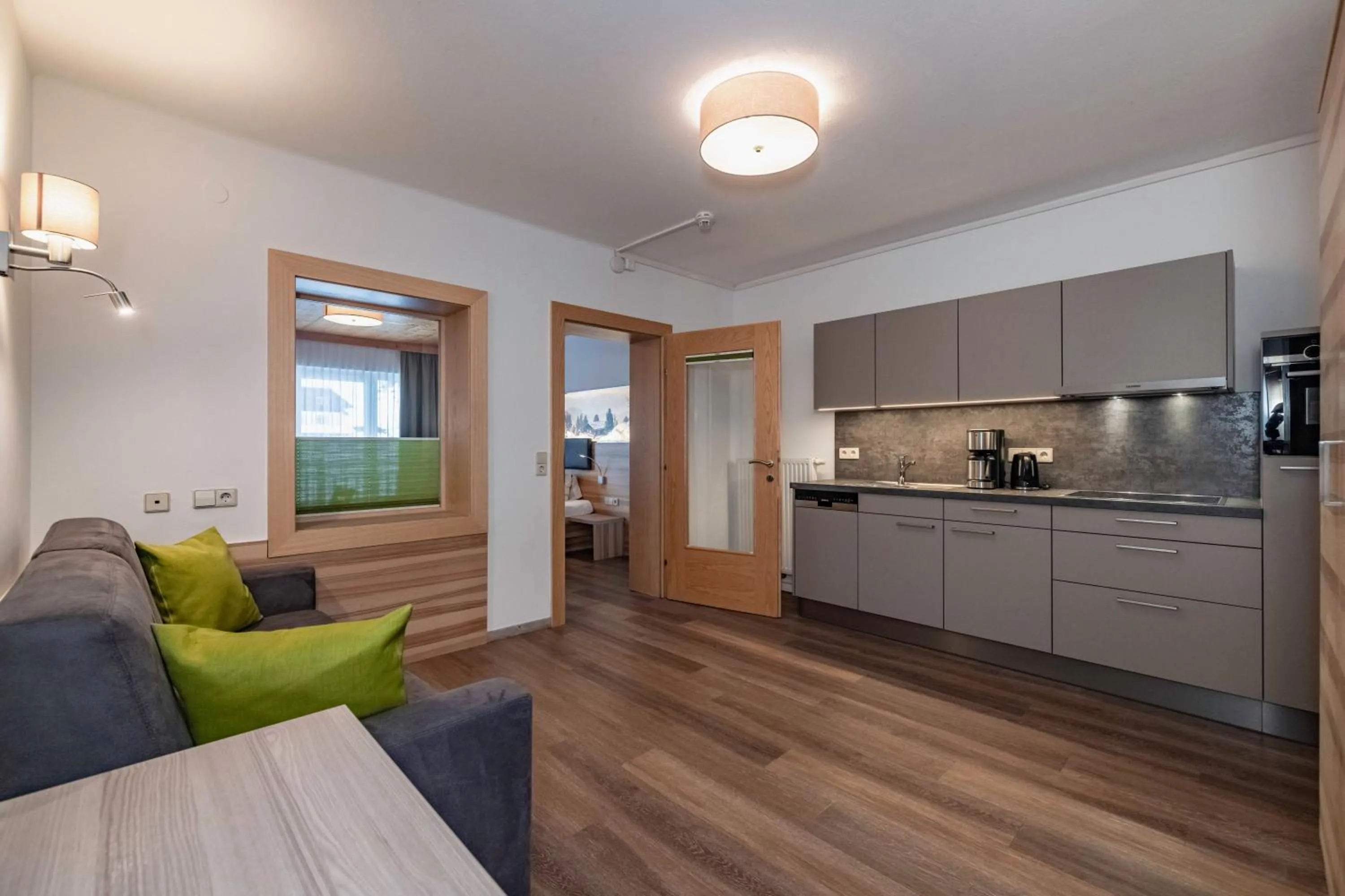 kitchen in nawu apartments & Restaurant