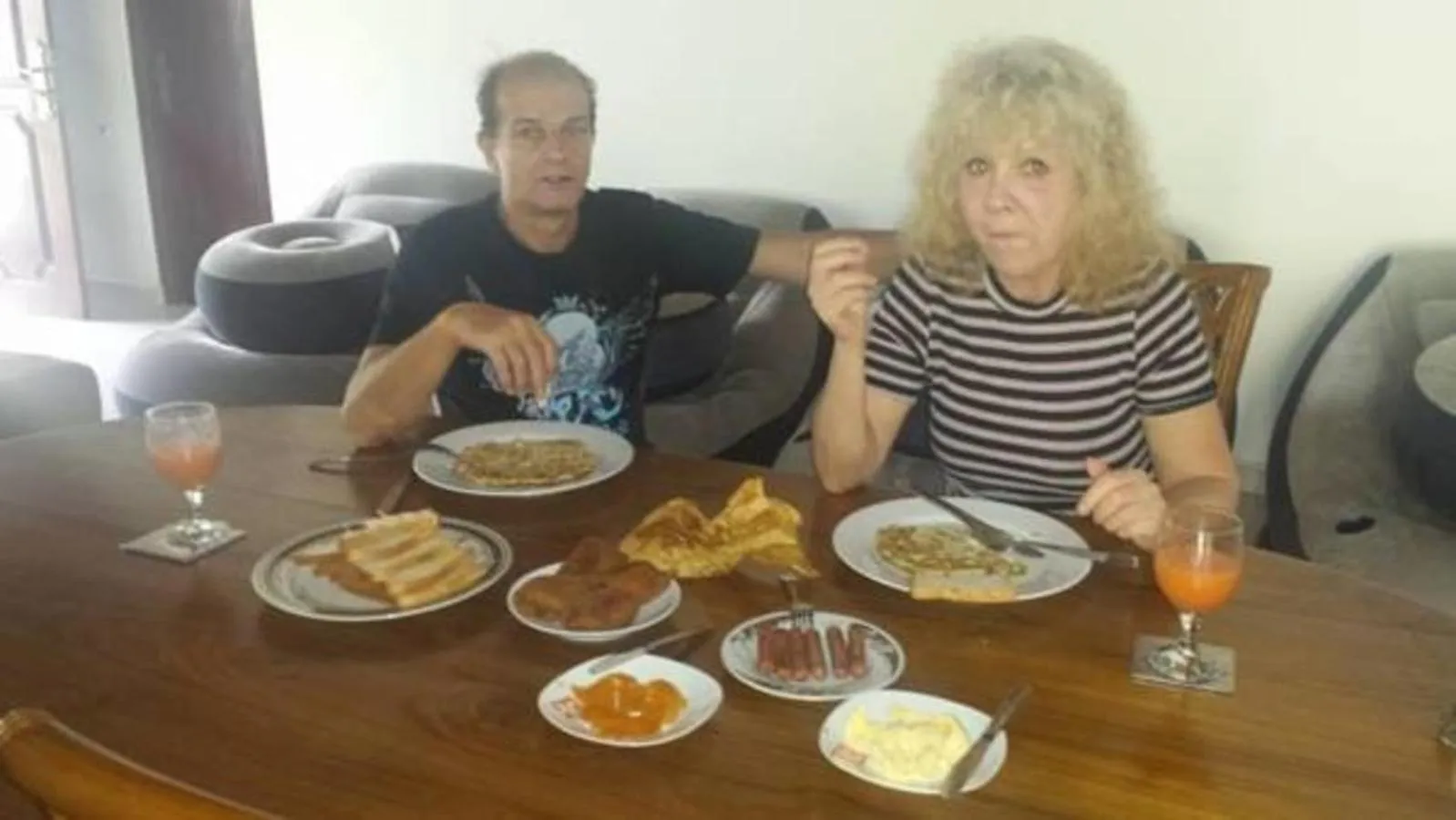 American breakfast in Methira Villa