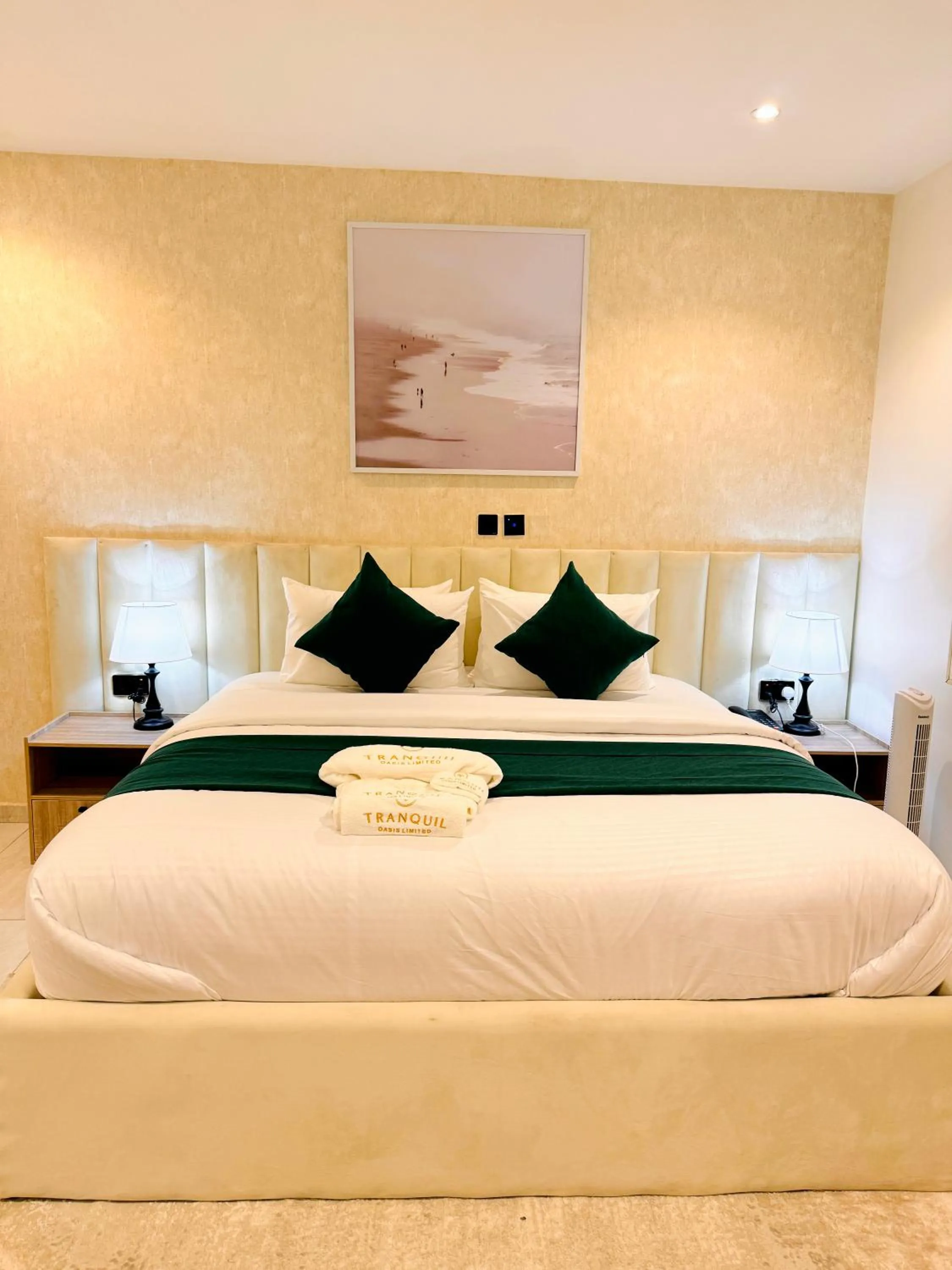 Bed in Tranquil Oasis Hotel