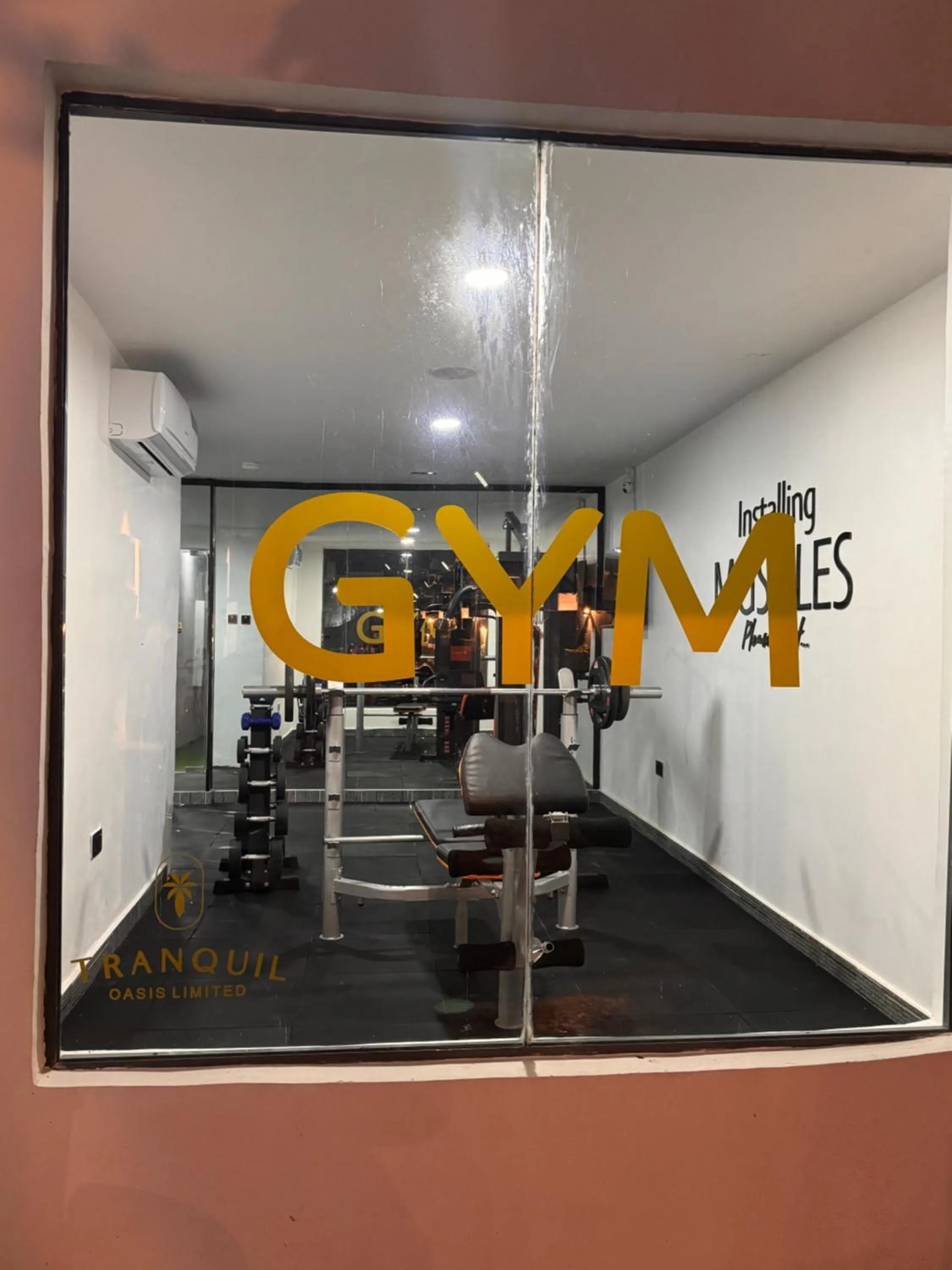 Fitness centre/facilities in Tranquil Oasis Hotel