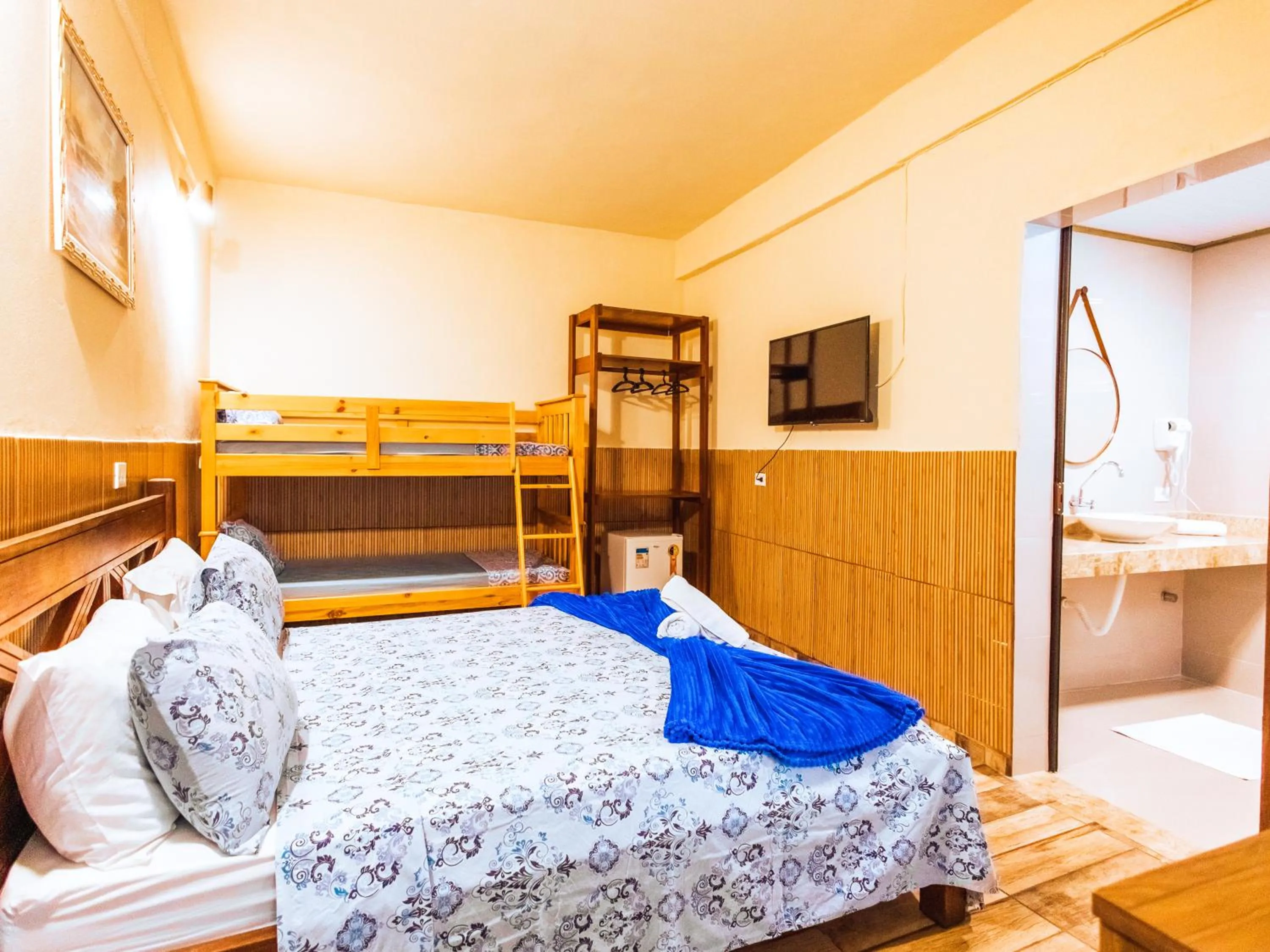 Bed in VELINN Pousada Praia do Perequê