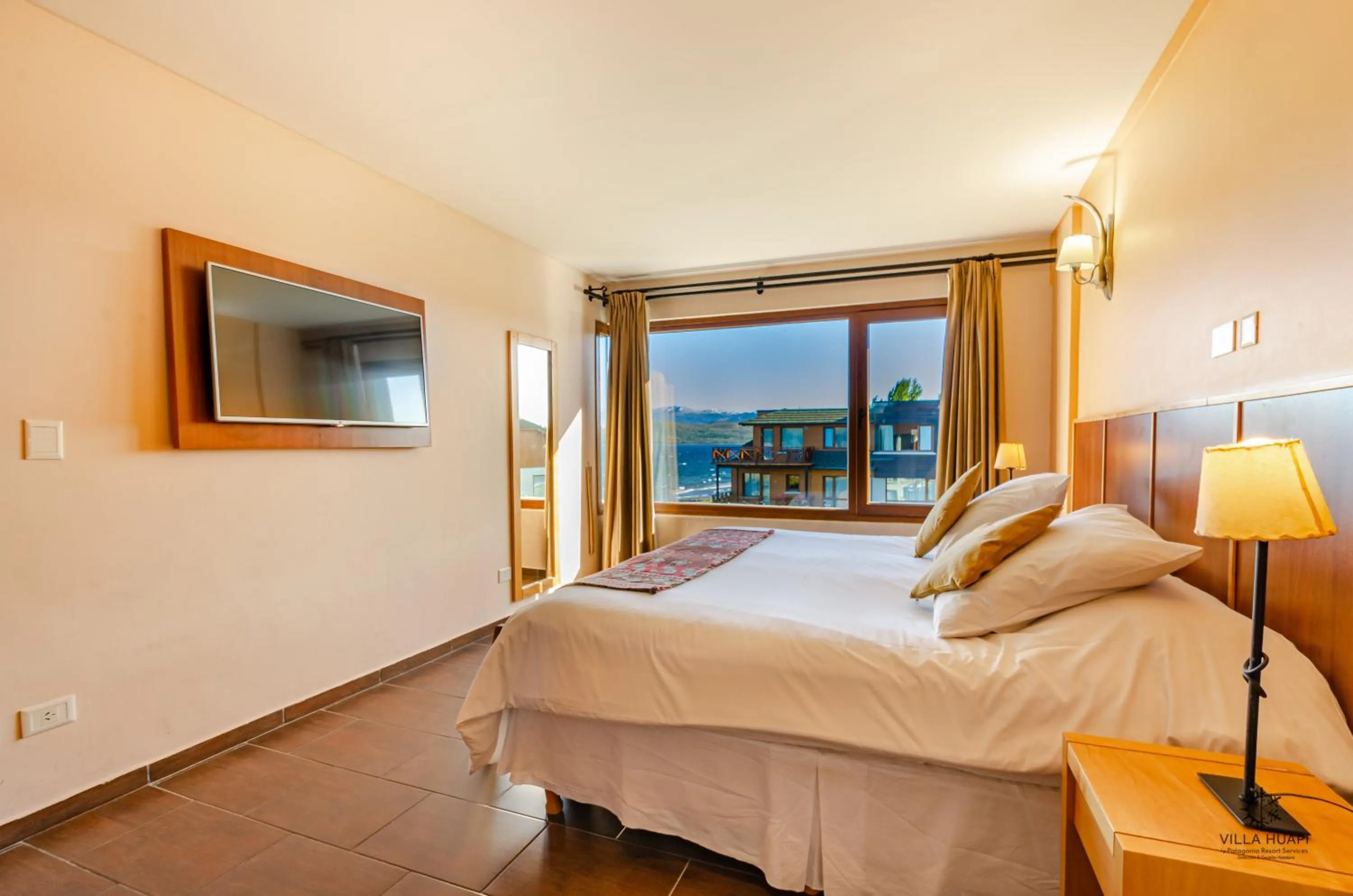 View (from property/room), Bed in Villa Huapi