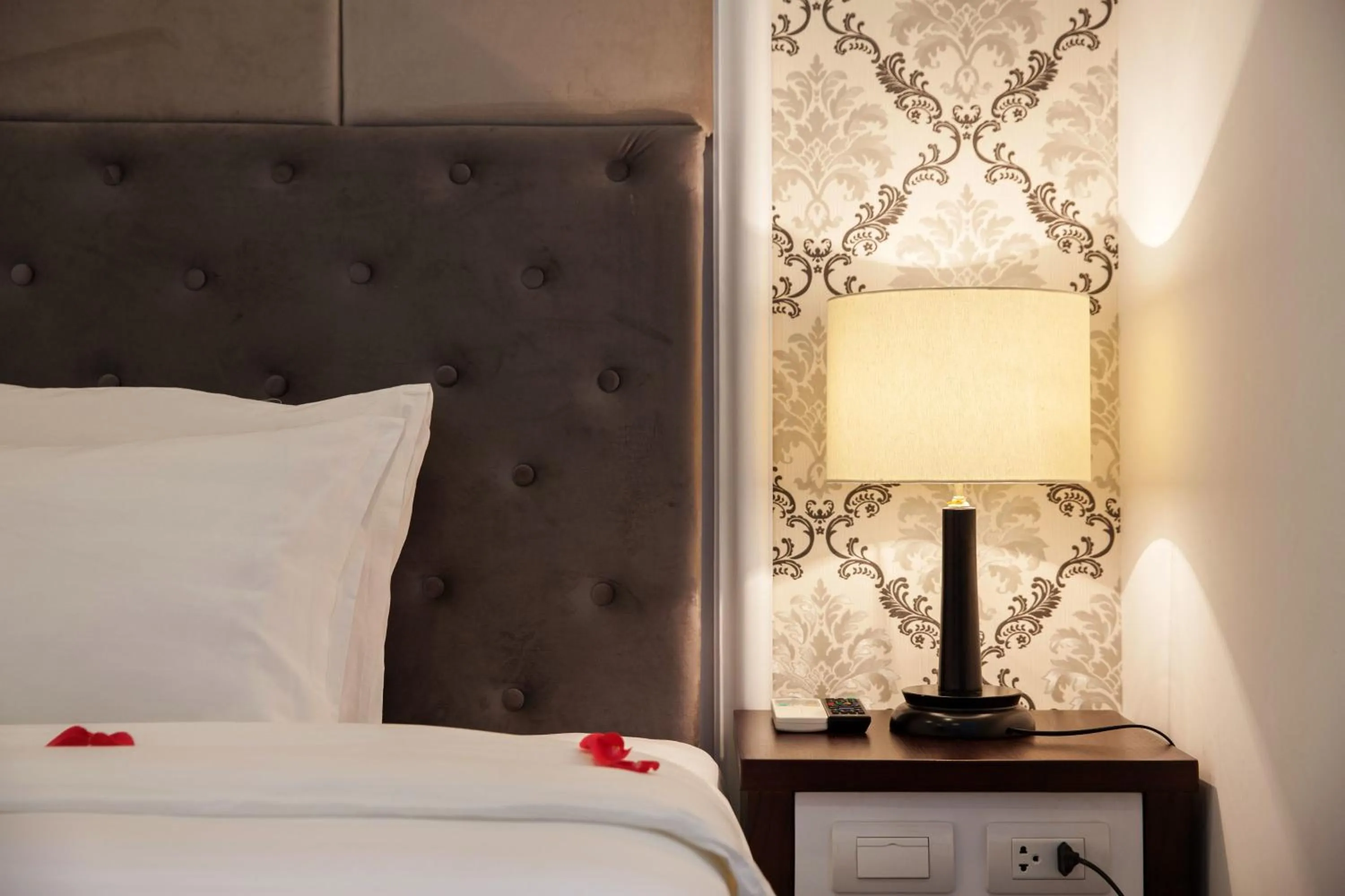 Bed in Skyline Hanoi Hotel