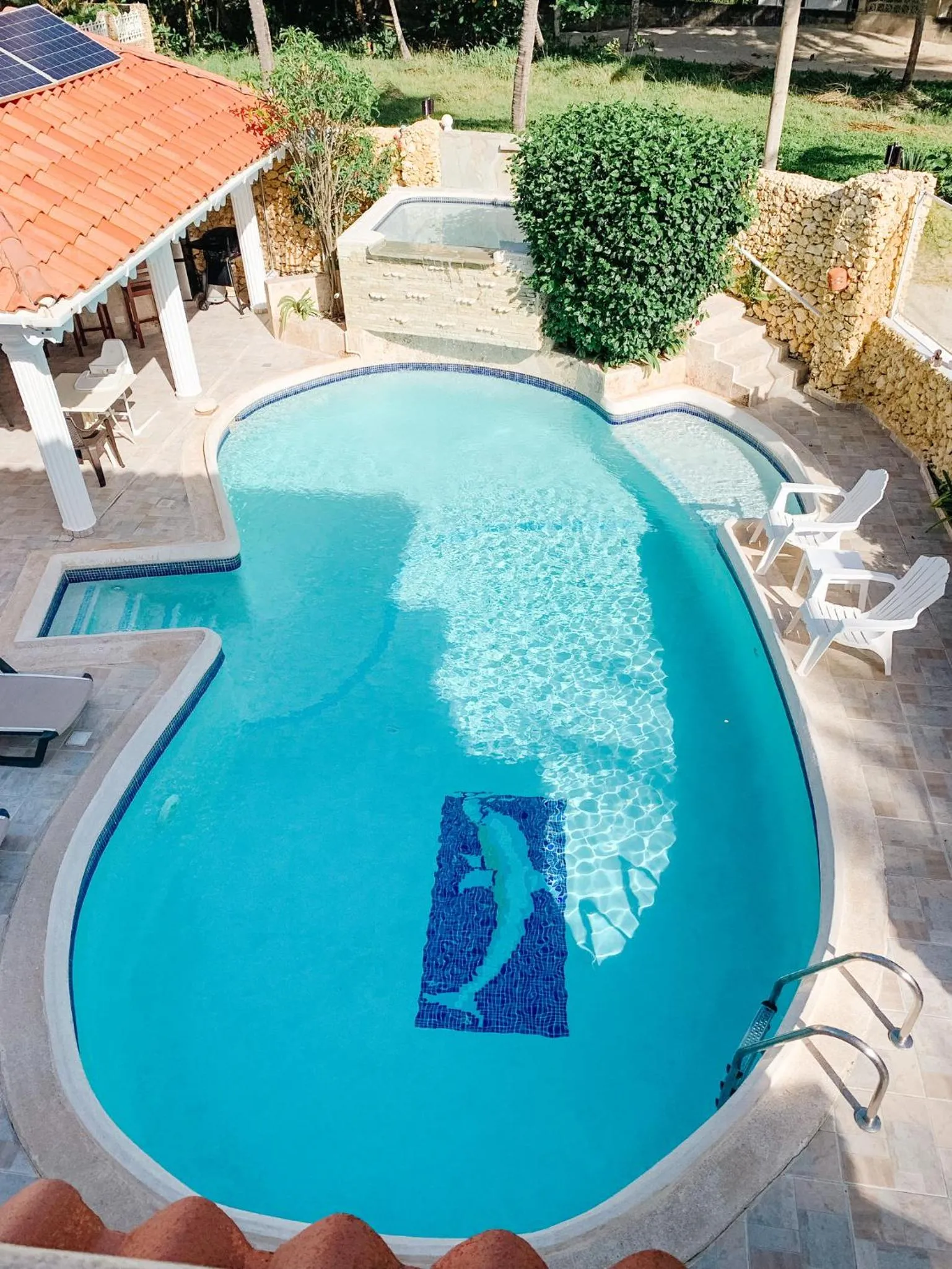 Pool view in Brisas Doradas Beachfront Villa