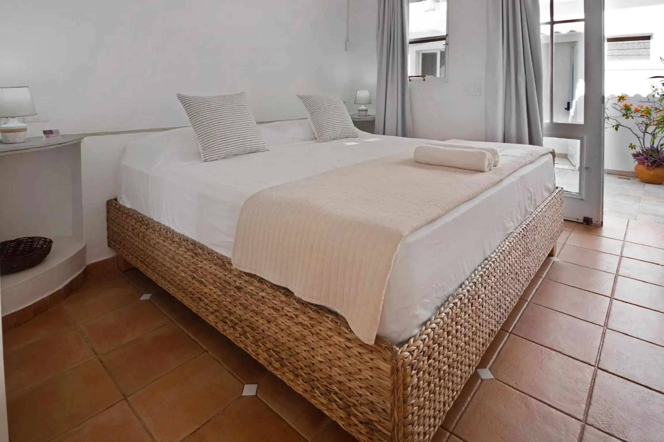 Bed in Brisas Doradas Beachfront Villa
