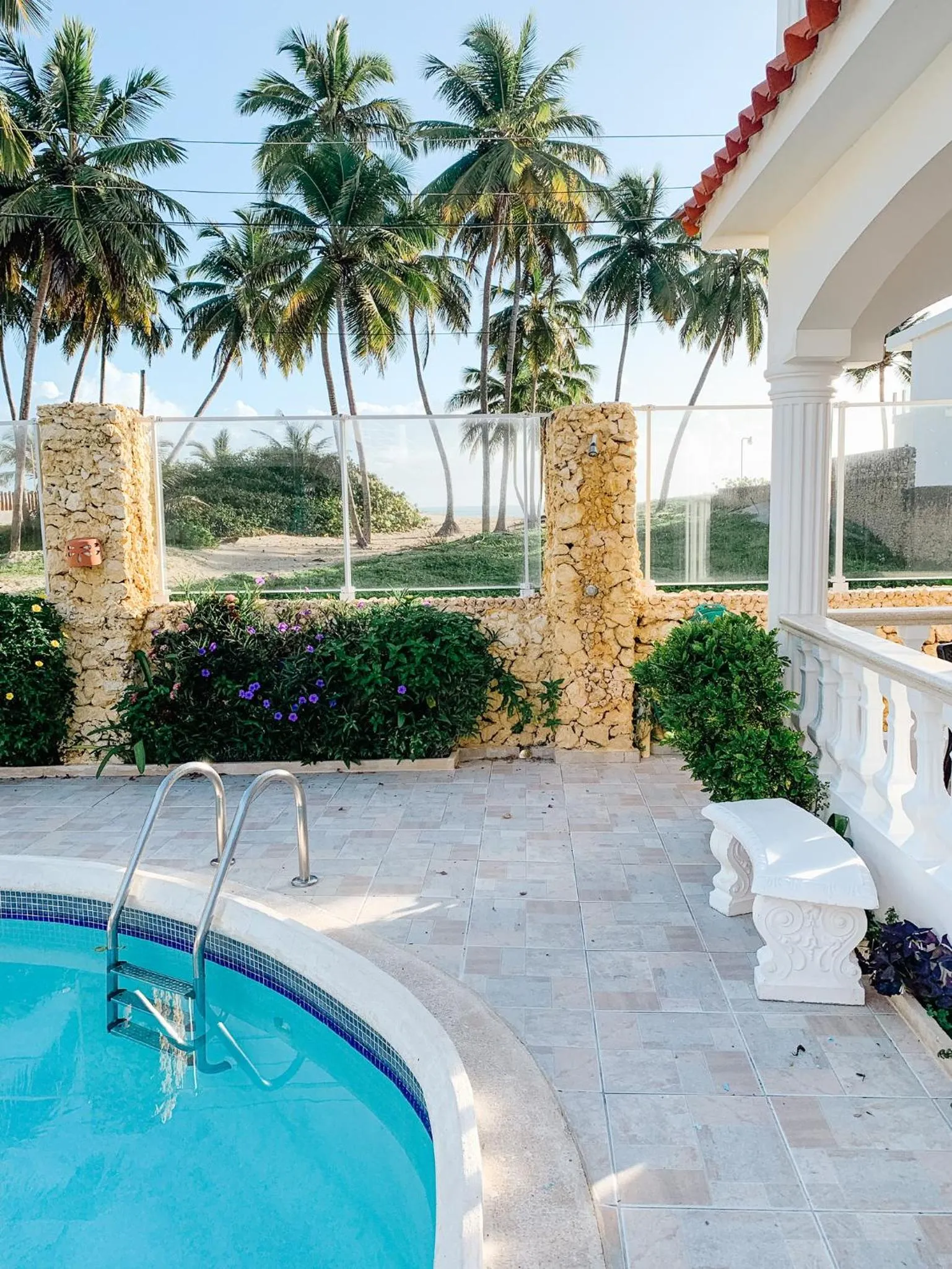 Pool view in Brisas Doradas Beachfront Villa
