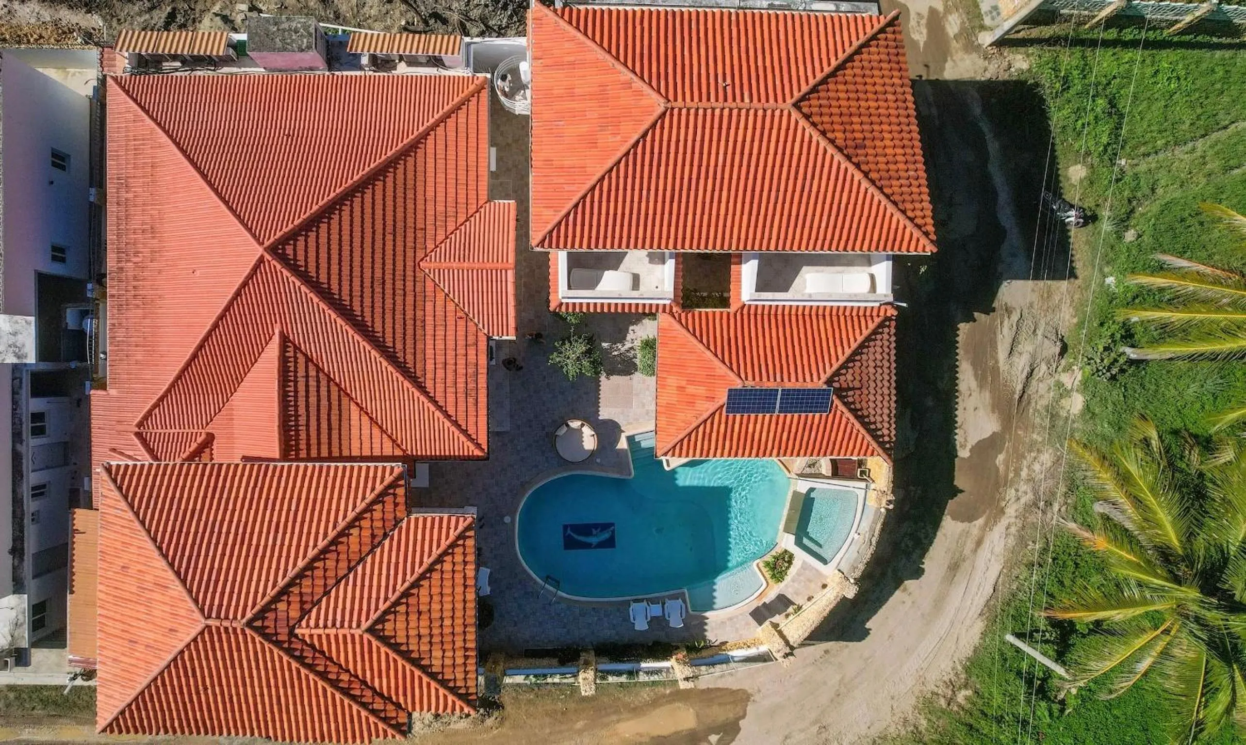 Bird's eye view in Brisas Doradas Beachfront Villa