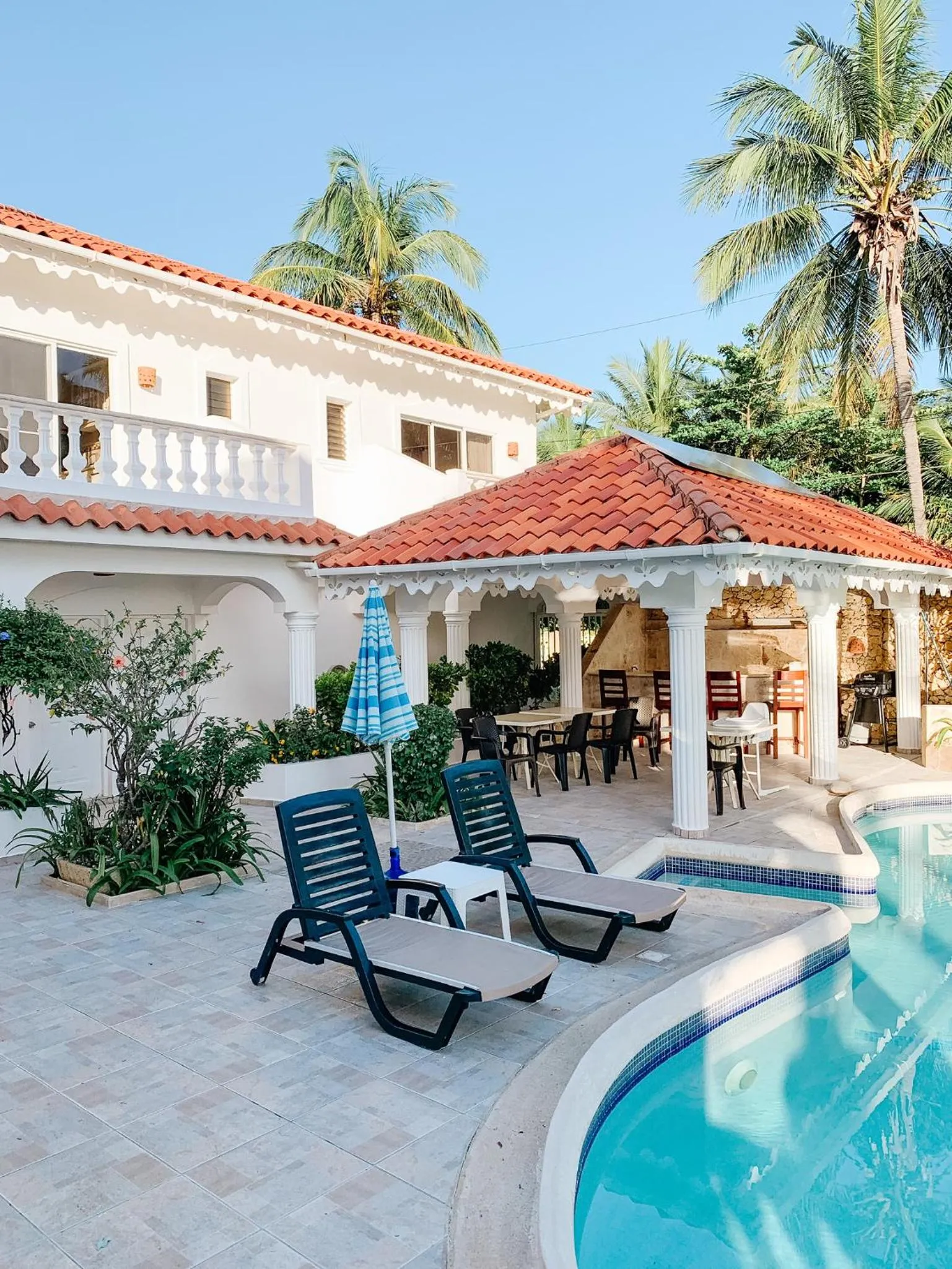 Pool view in Brisas Doradas Beachfront Villa