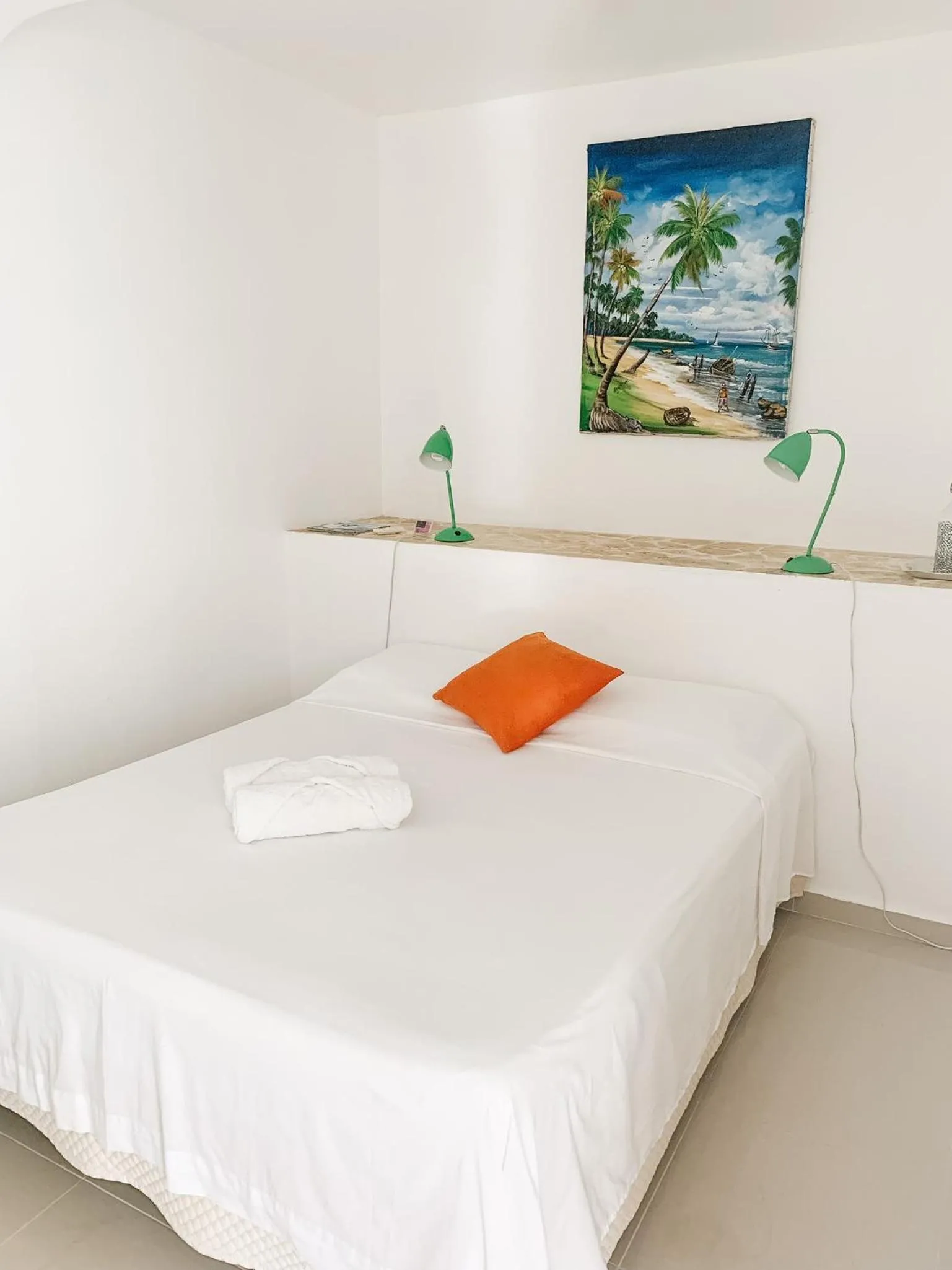 Bed in Brisas Doradas Beachfront Villa