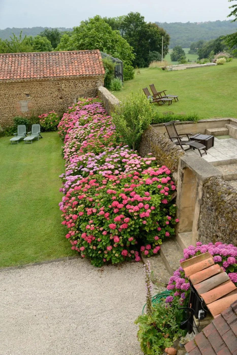 Garden view in A la Vie Douce