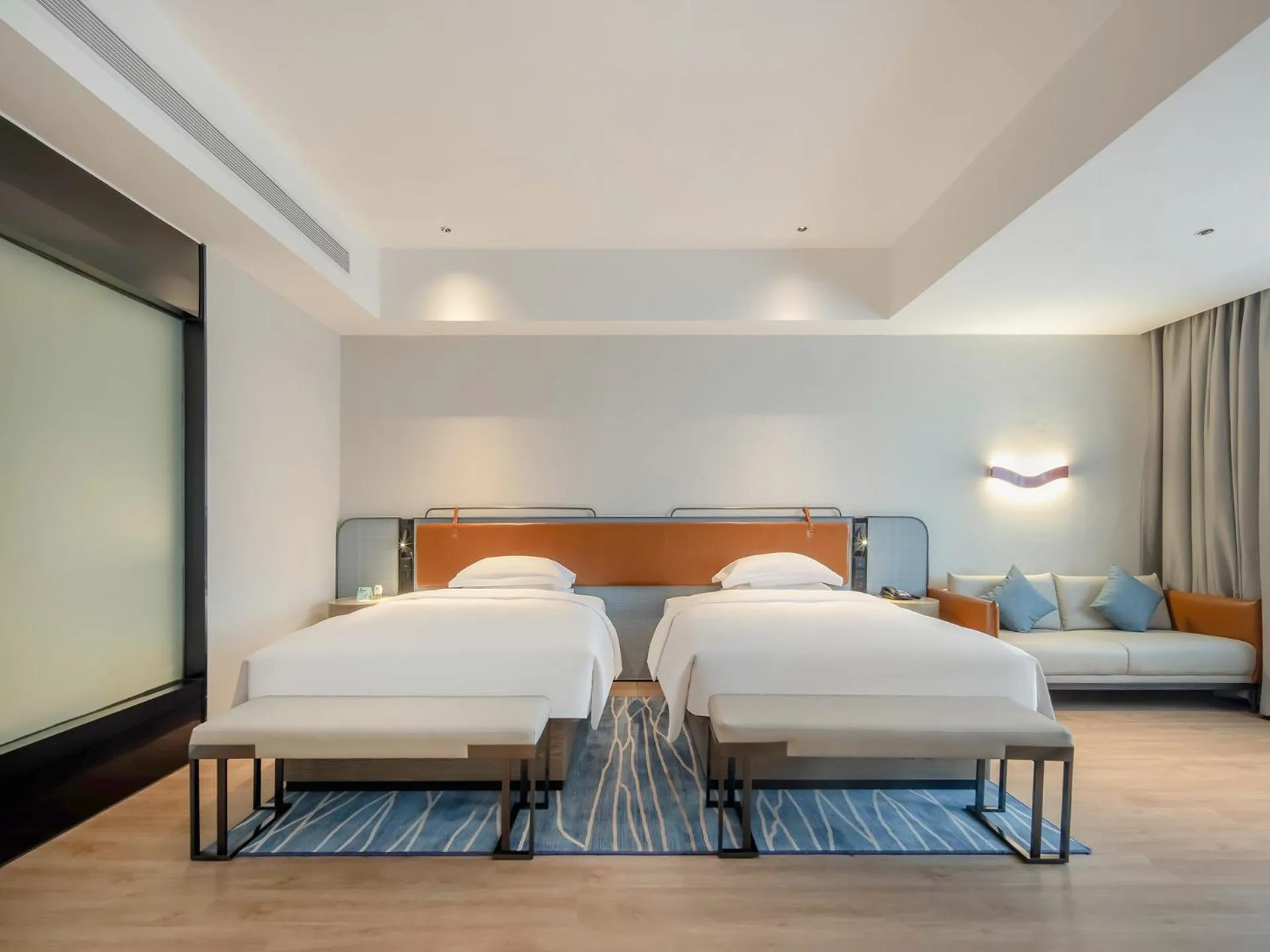 Bed in Echarm Hotel Fangchenggang Administration Center High Speed Railway Station