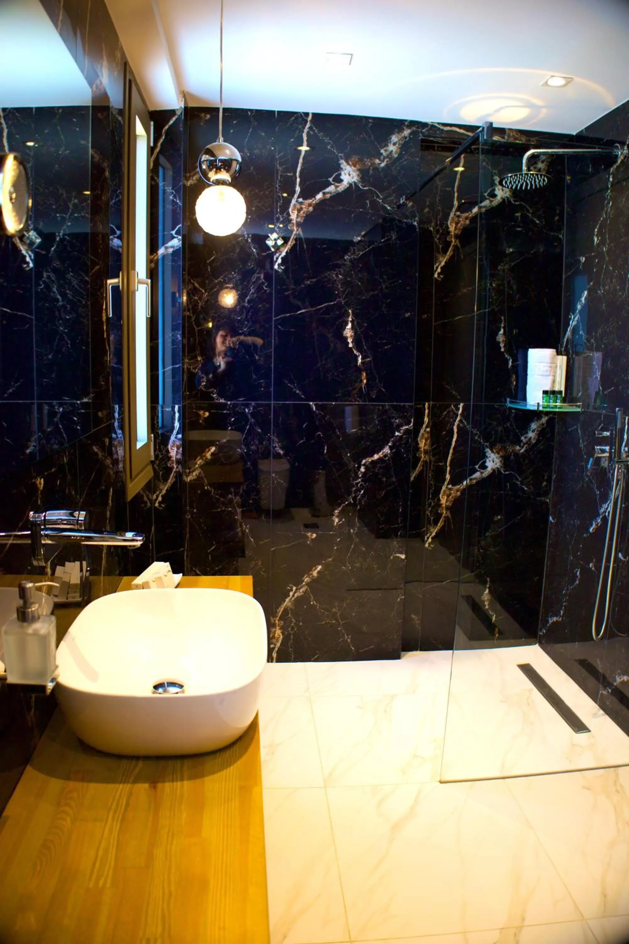 Bathroom, Bed in Sky Boutique Hotel