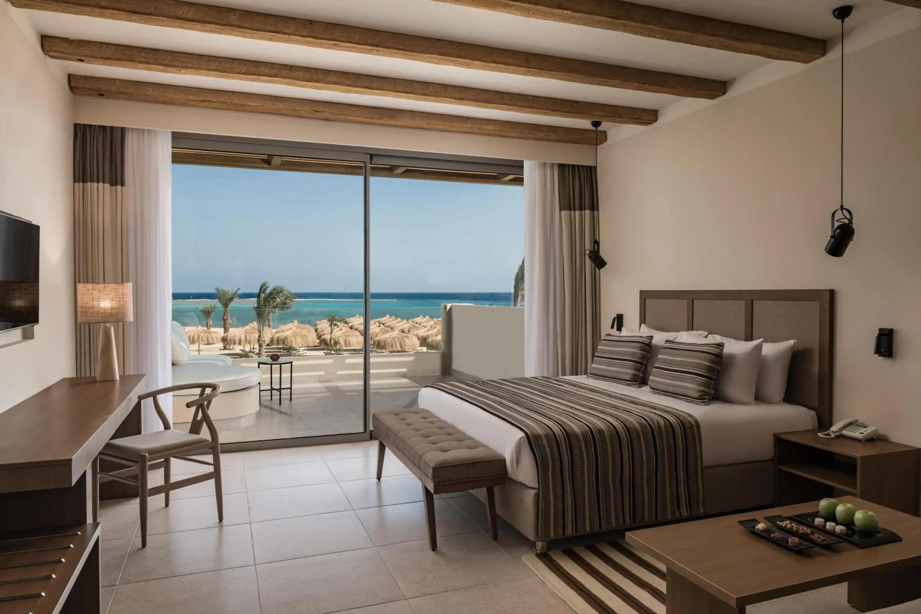 Balcony/Terrace, Bed in JAZ Elite Riviera Balcony/Terrace, Bed in JAZ Elite Riviera