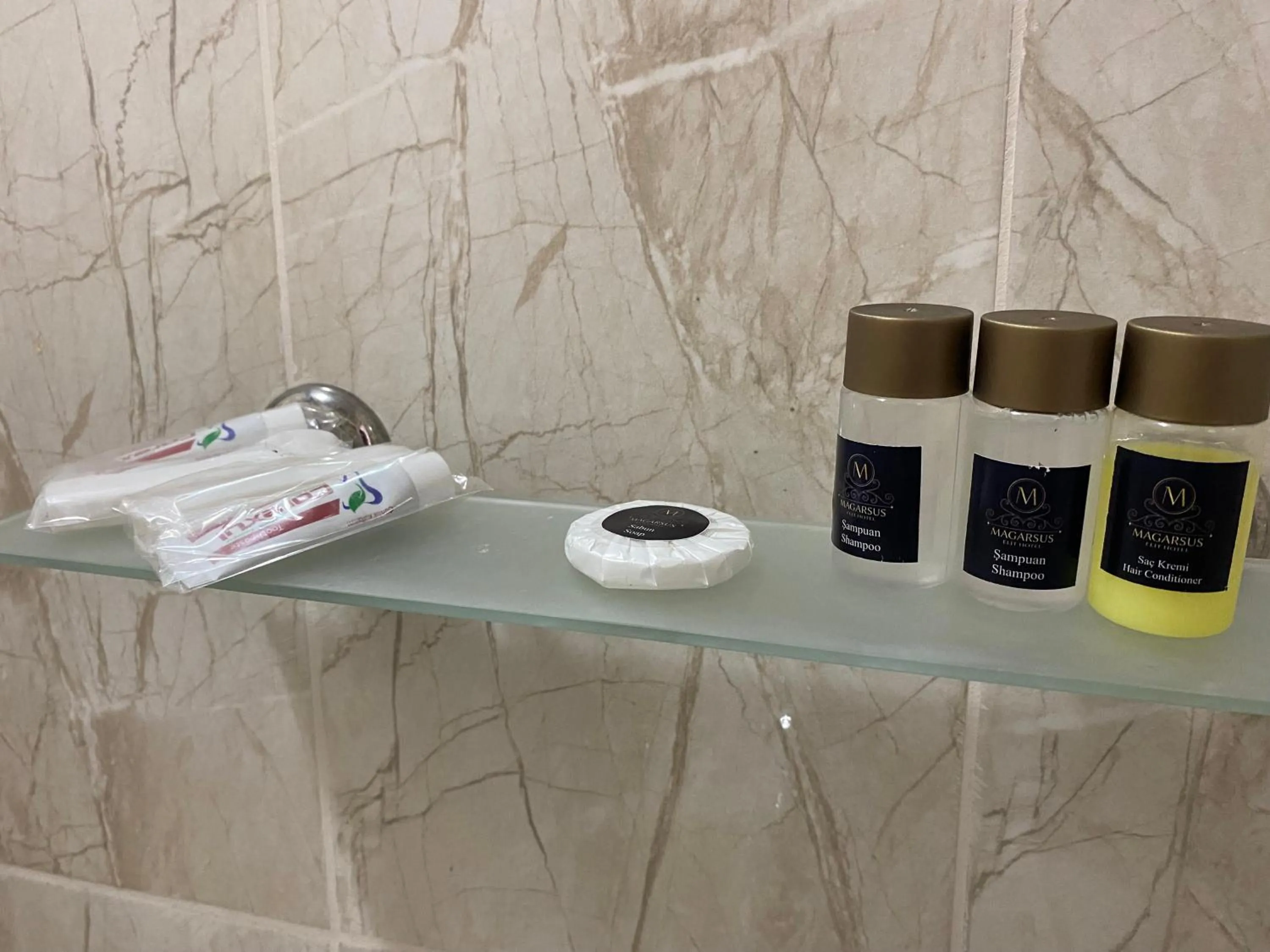 Bathroom in magarsus elit hotel