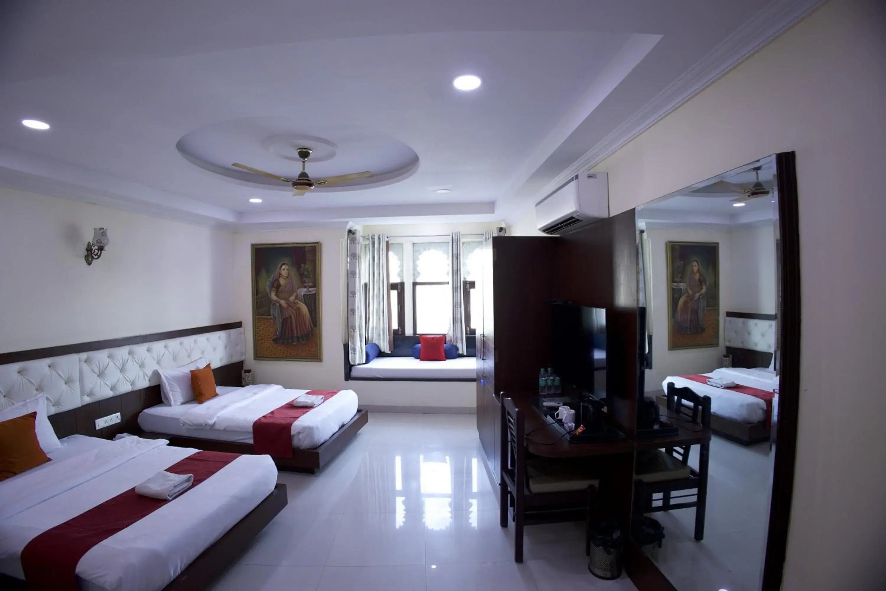 Bed in Hide-In Udaipur - A Lake View Boutique Hotel Bed in Hide-In Udaipur - A Lake View Boutique Hotel