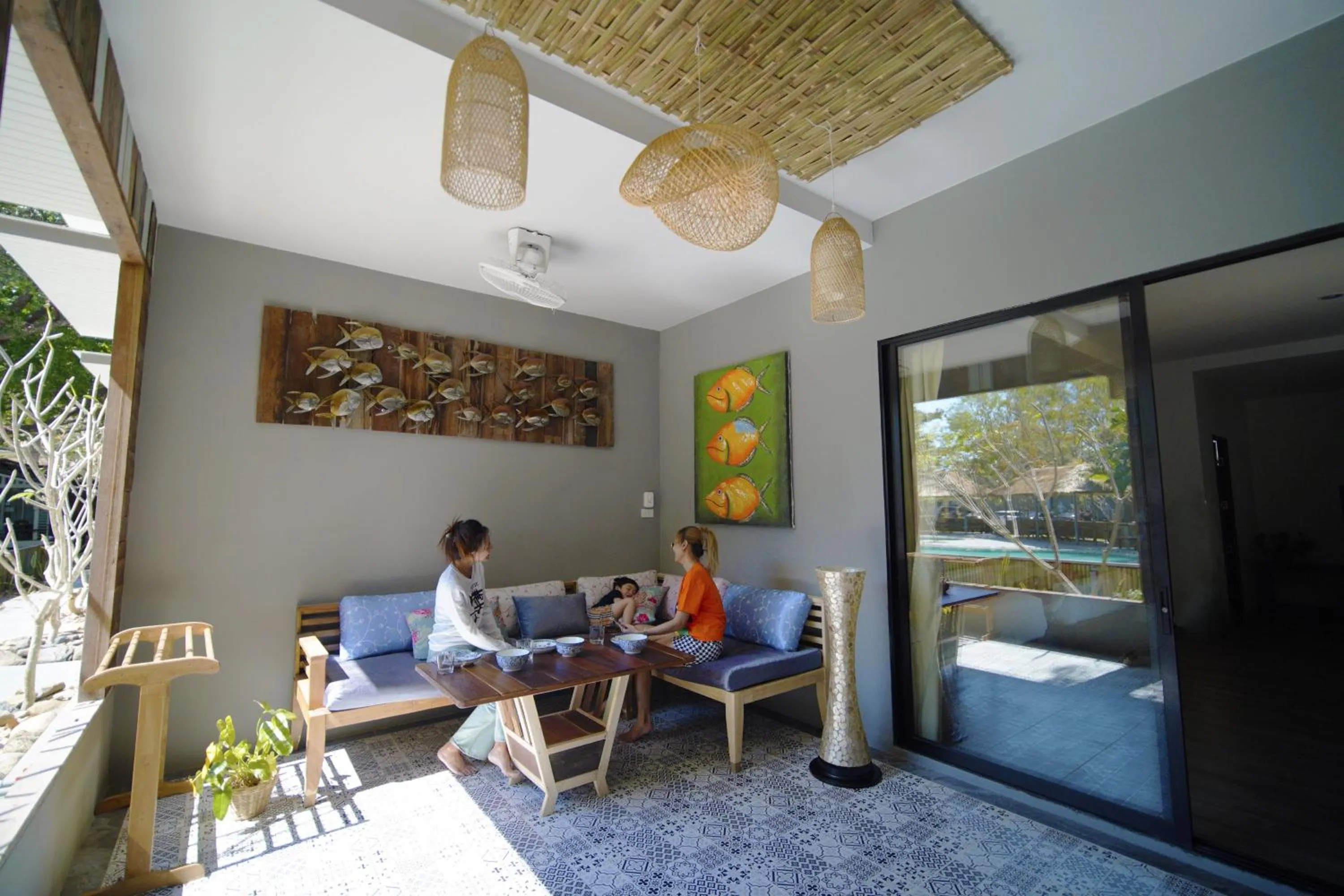 Patio in Villa Cha Cha Chaolao Beach Resort