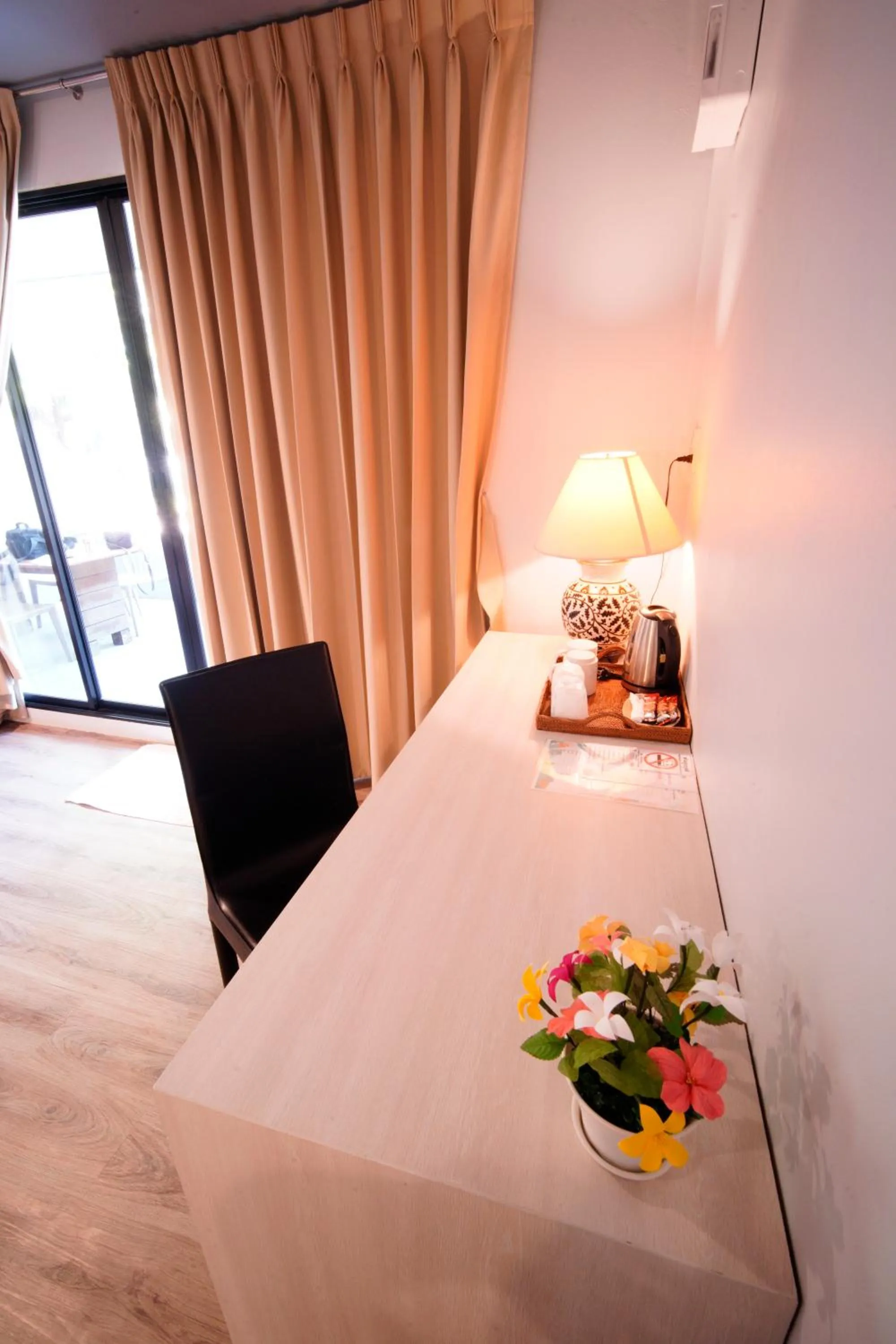 Seating area, Bed in Villa Cha Cha Chaolao Beach Resort