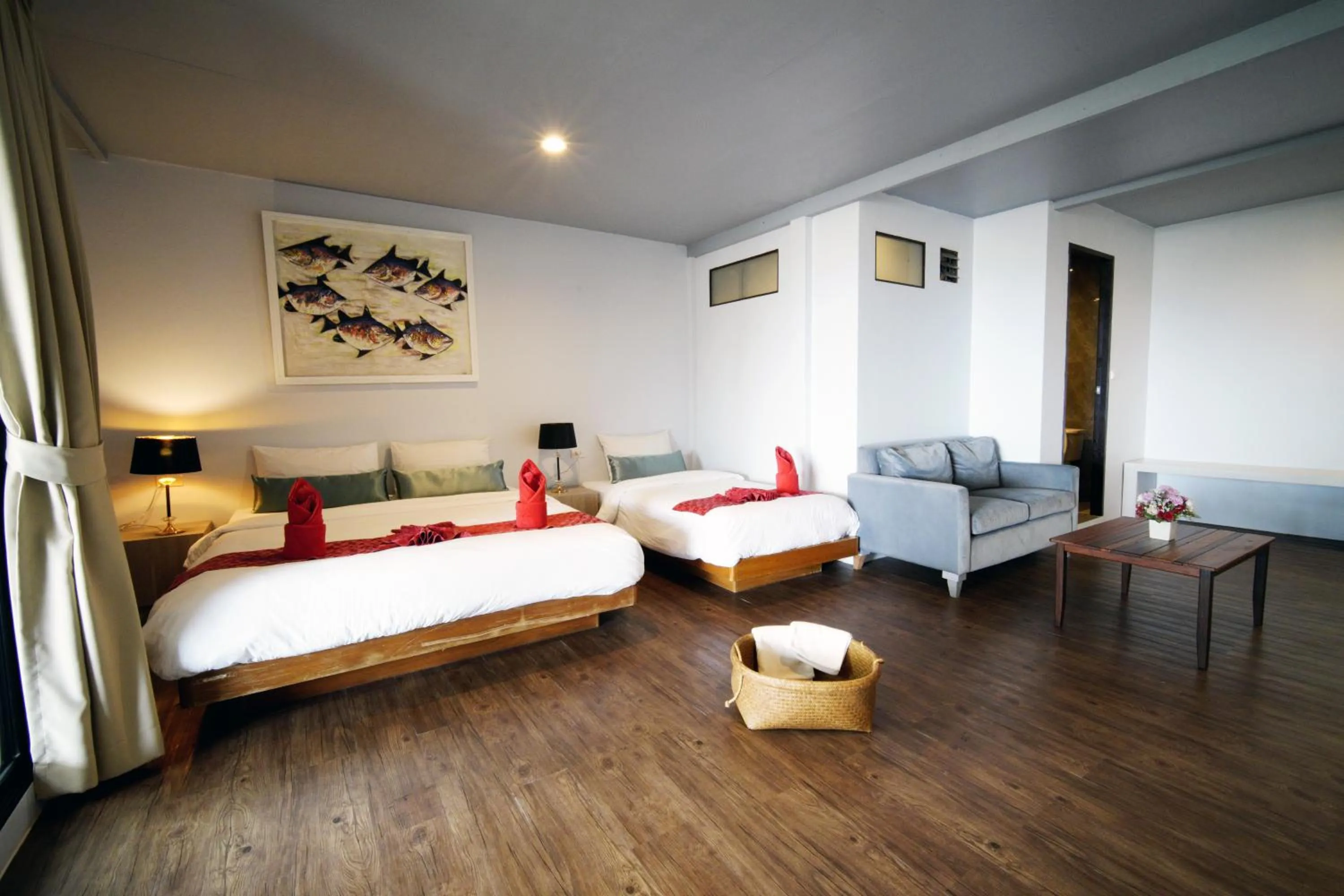 Bed in Villa Cha Cha Chaolao Beach Resort