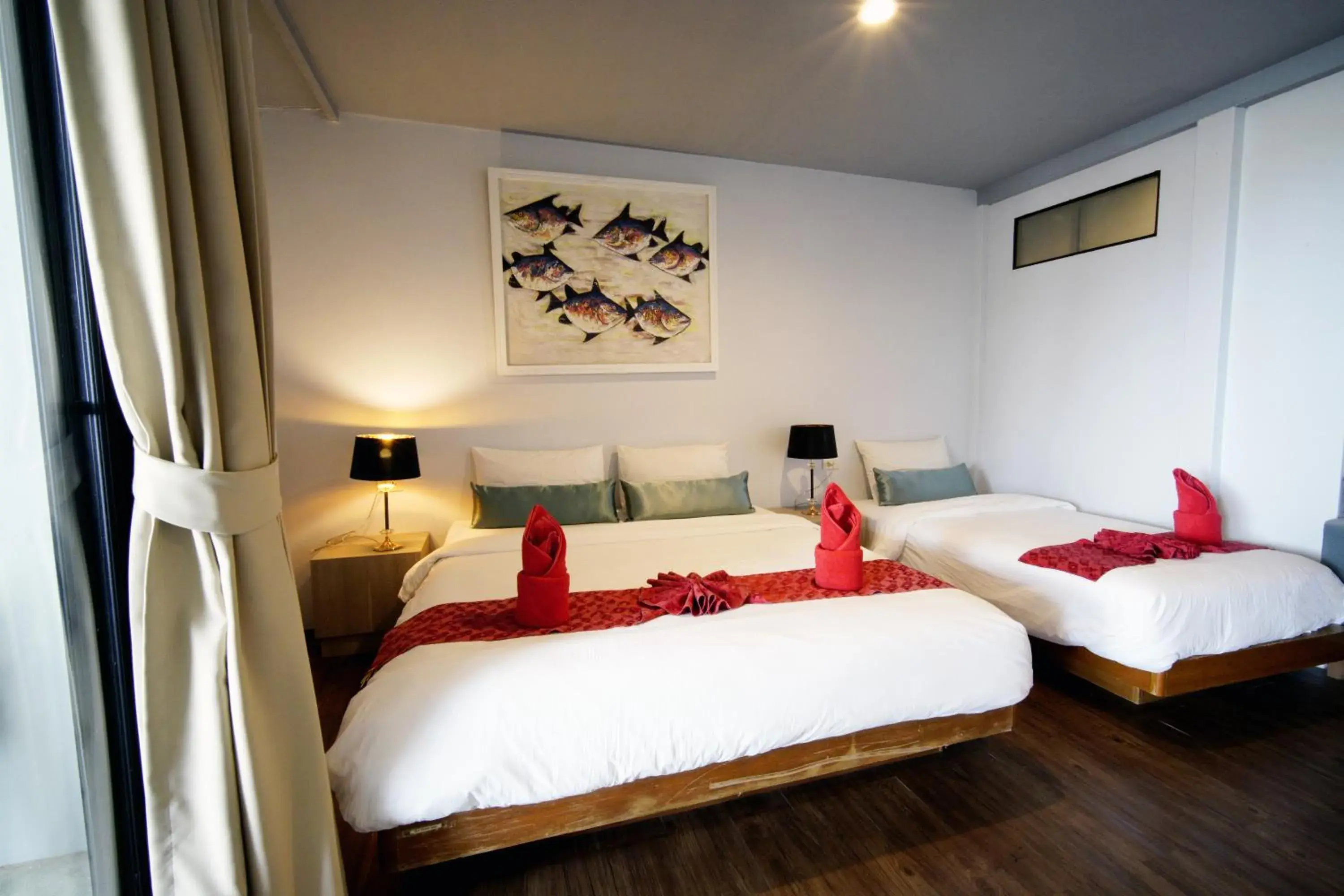 Bed in Villa Cha Cha Chaolao Beach Resort Bed in Villa Cha Cha Chaolao Beach Resort