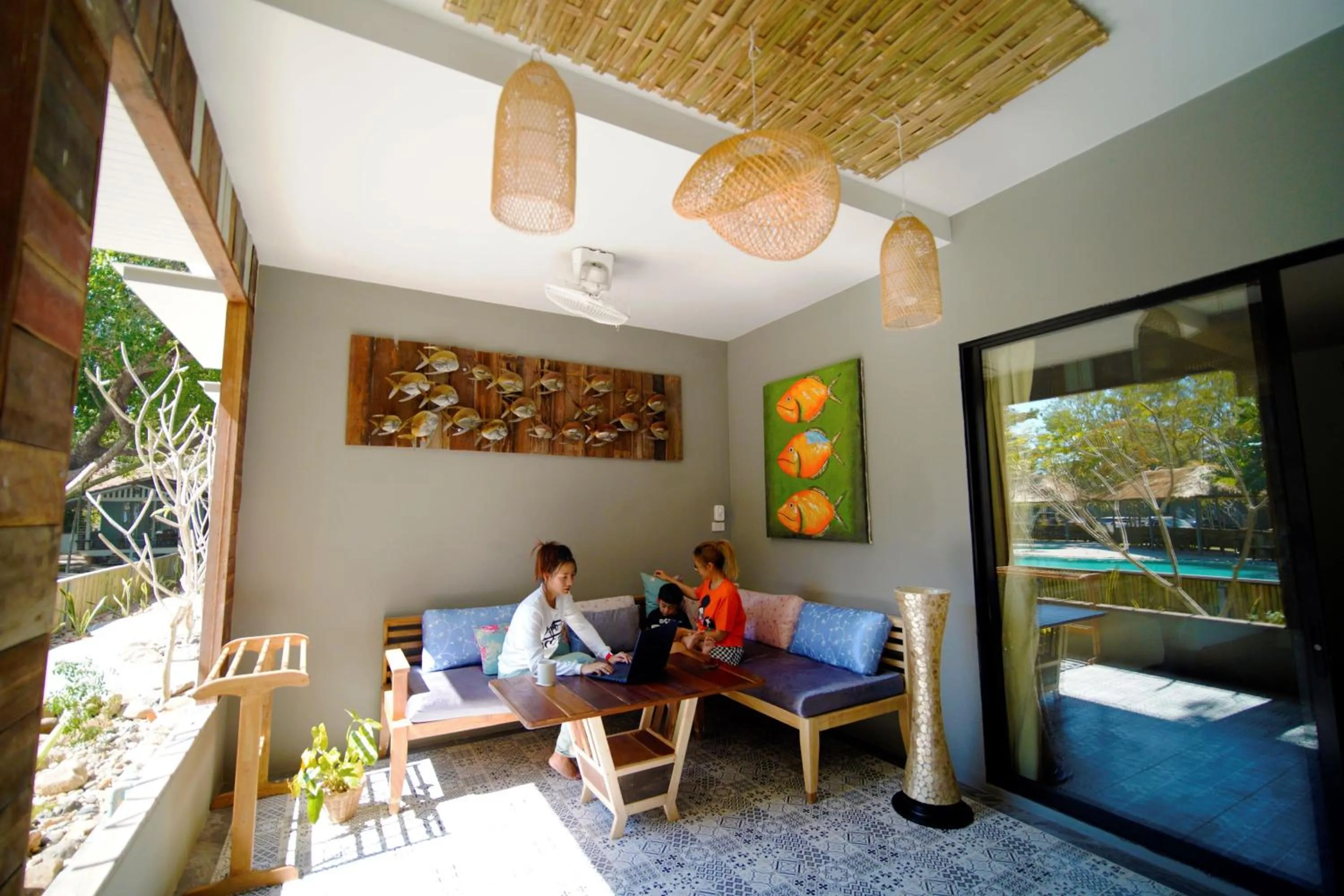 Patio in Villa Cha Cha Chaolao Beach Resort