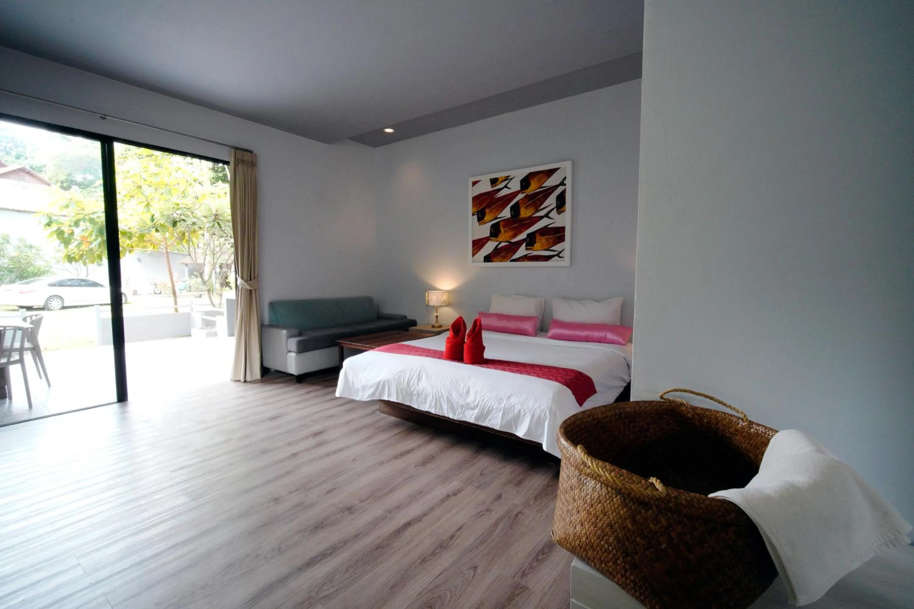 Bed in Villa Cha Cha Chaolao Beach Resort