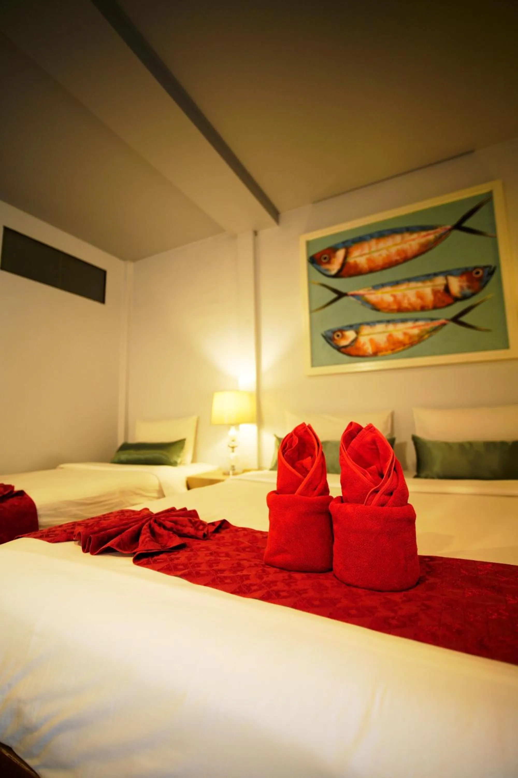 Bed in Villa Cha Cha Chaolao Beach Resort