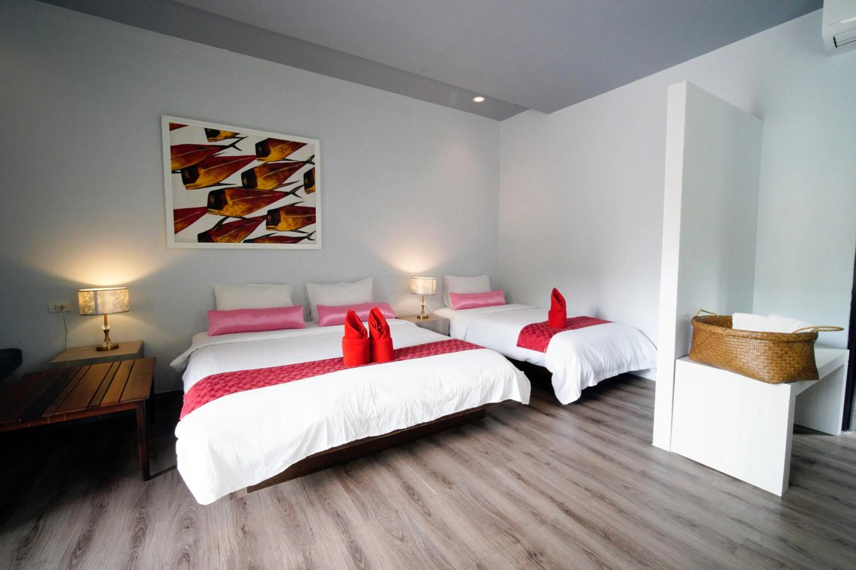 Bed in Villa Cha Cha Chaolao Beach Resort