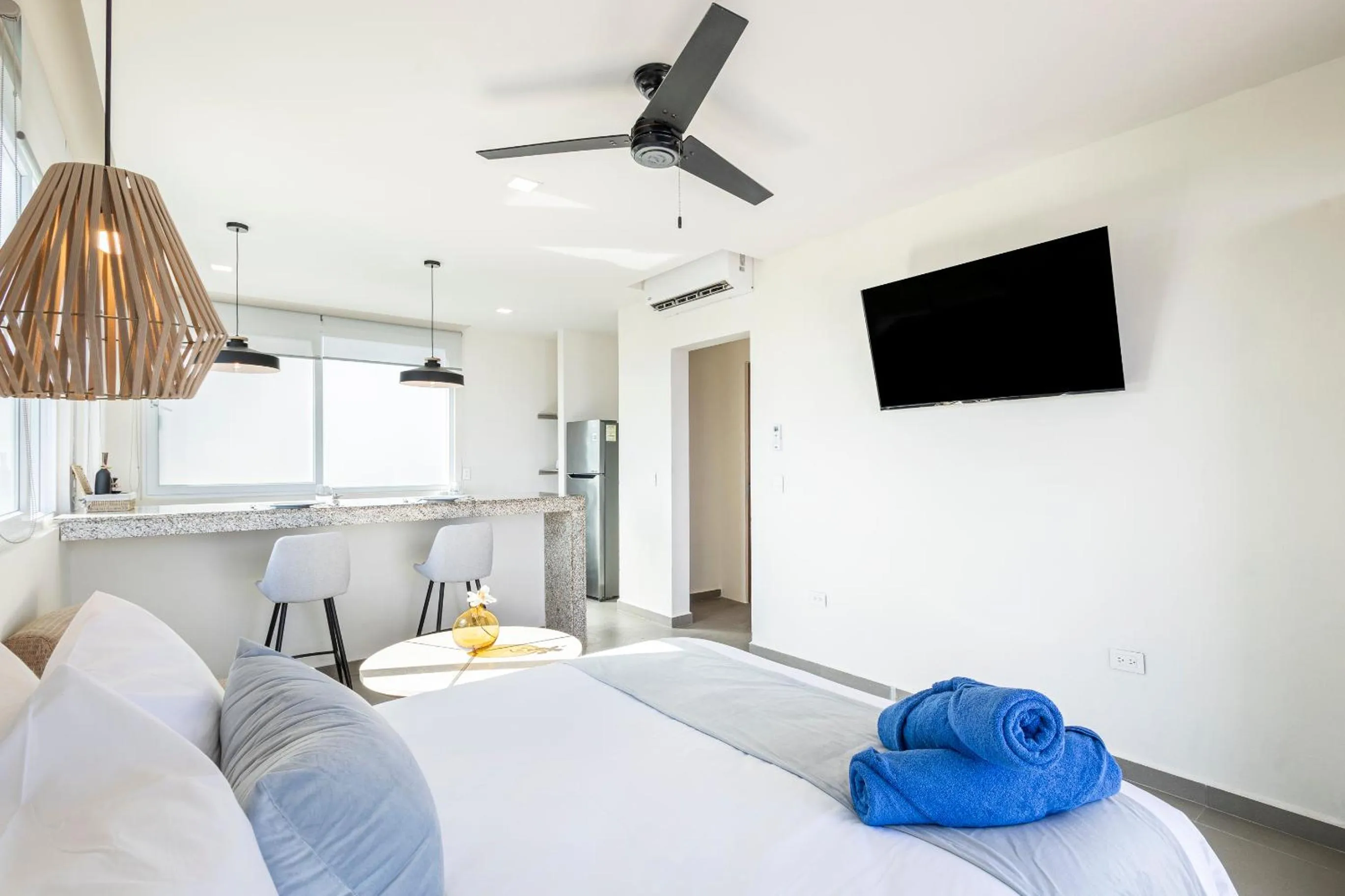 Bed in Azulea Isla Mujeres Hotel