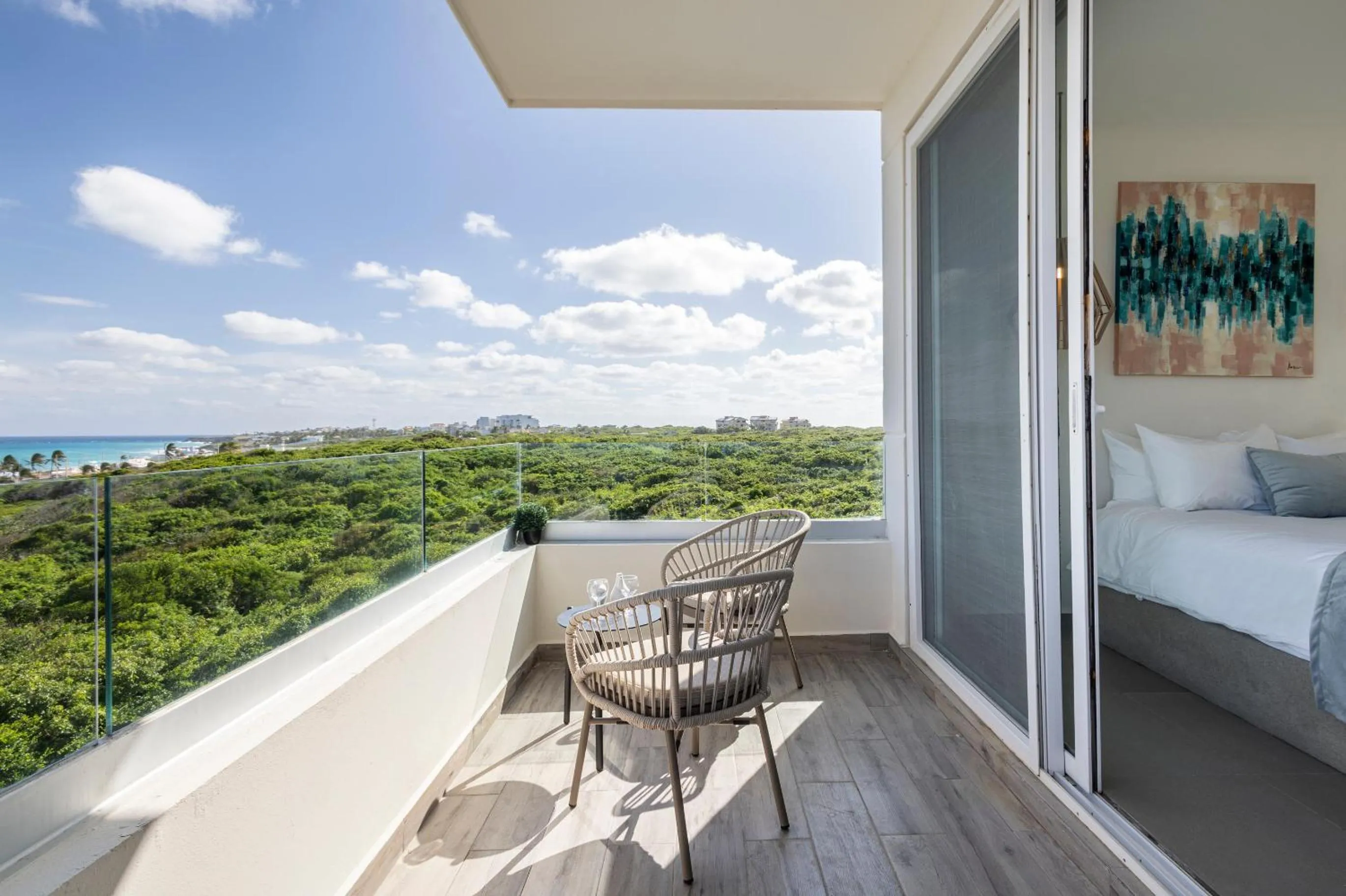 Bed in Azulea Isla Mujeres Hotel