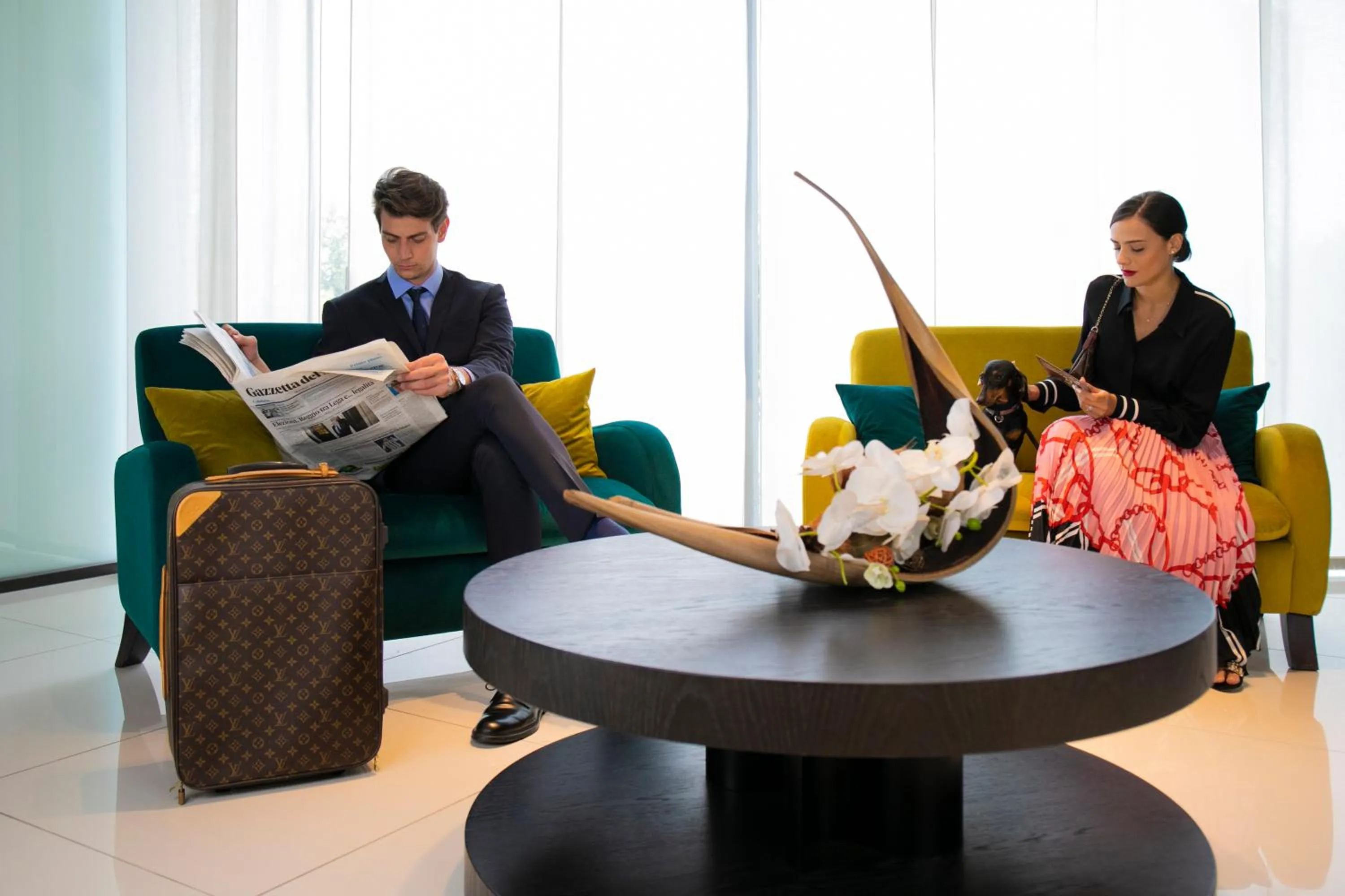 Lobby or reception in Marconi Hotel