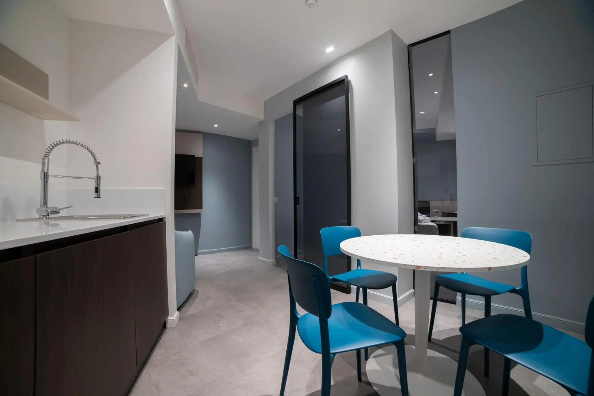 Kitchen or kitchenette in Marconi Hotel