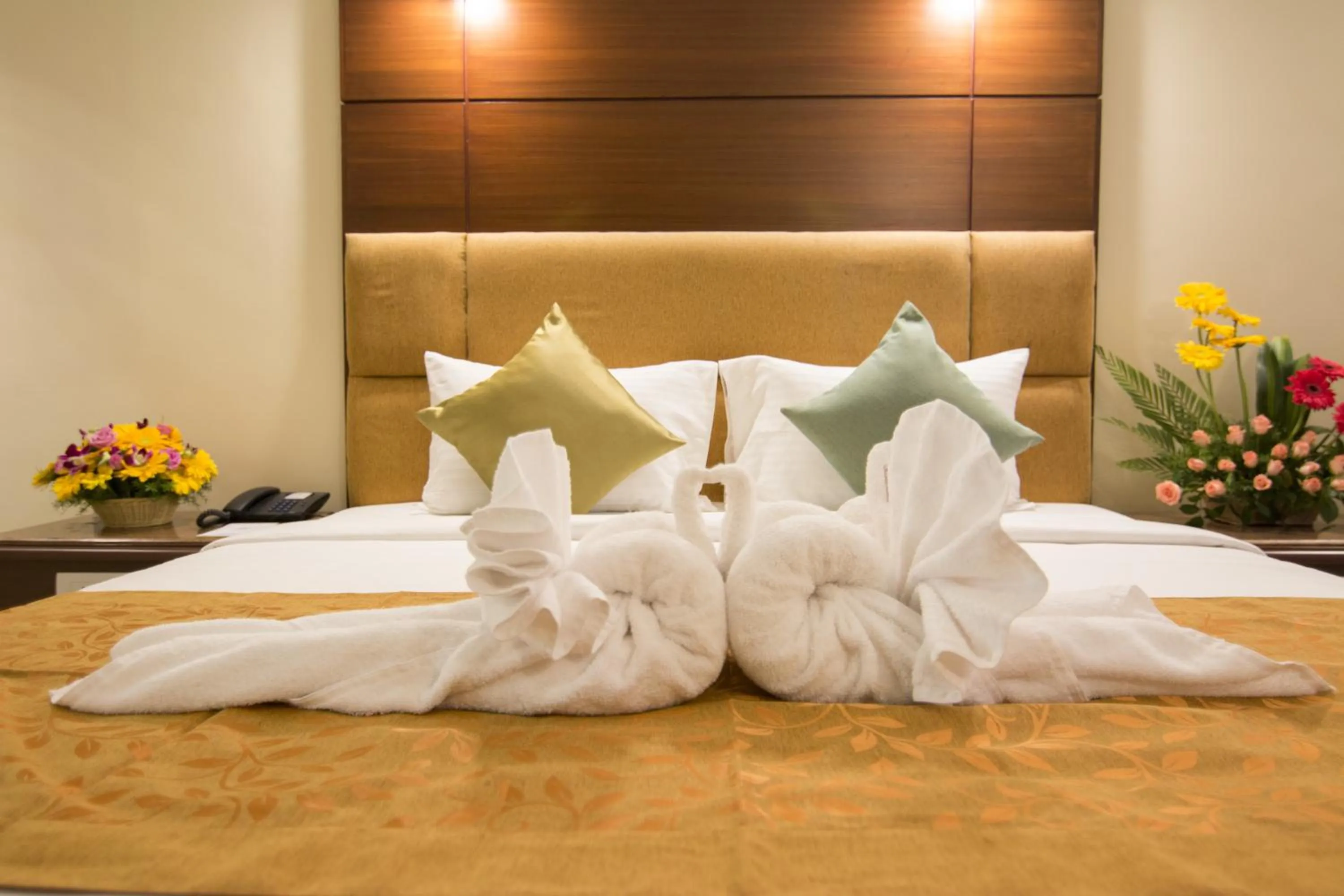 Decorative detail, Bed in Shenbaga Hotel And Convention Centre