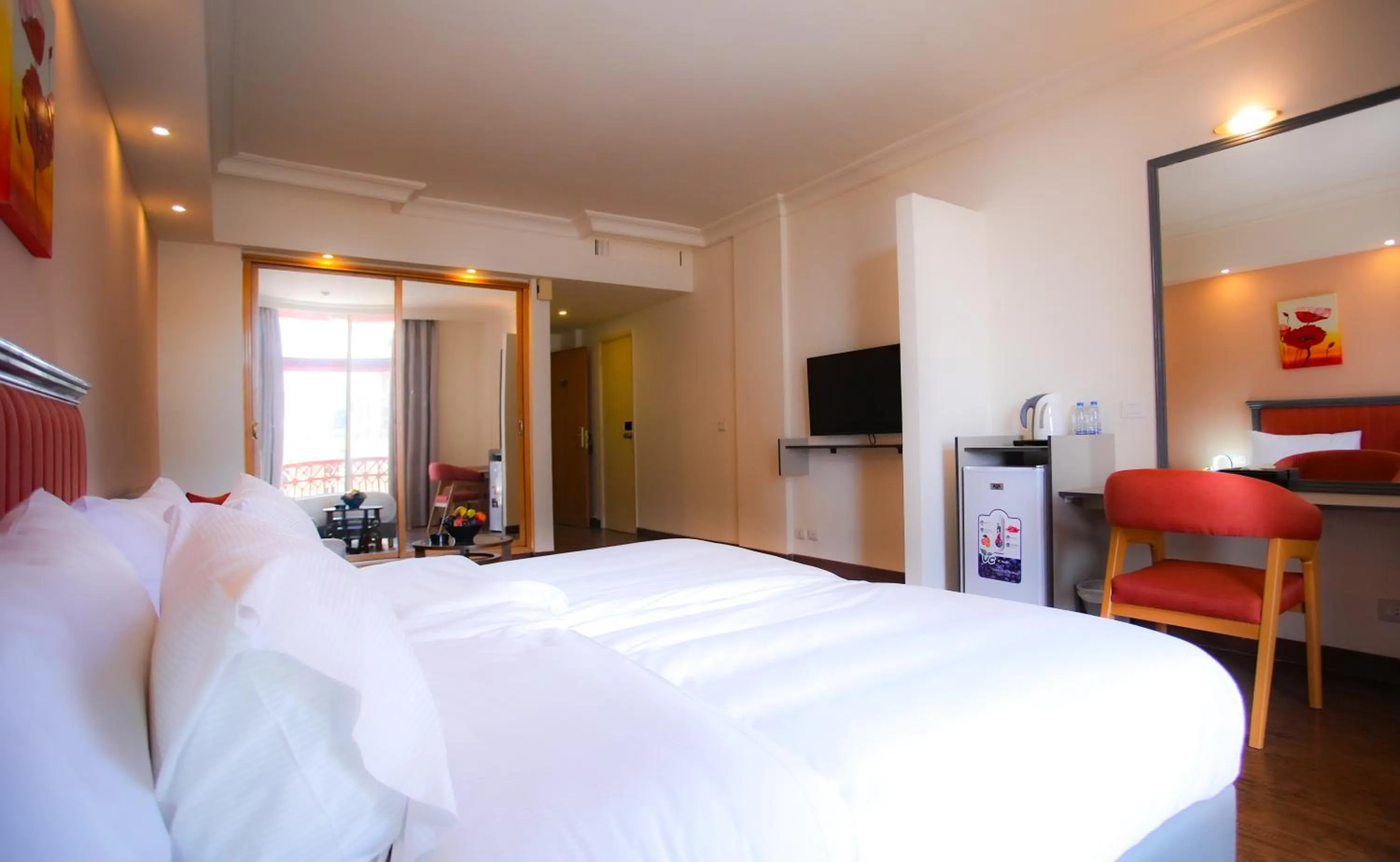 Photo of the whole room, Bed in Manara Riva Suites