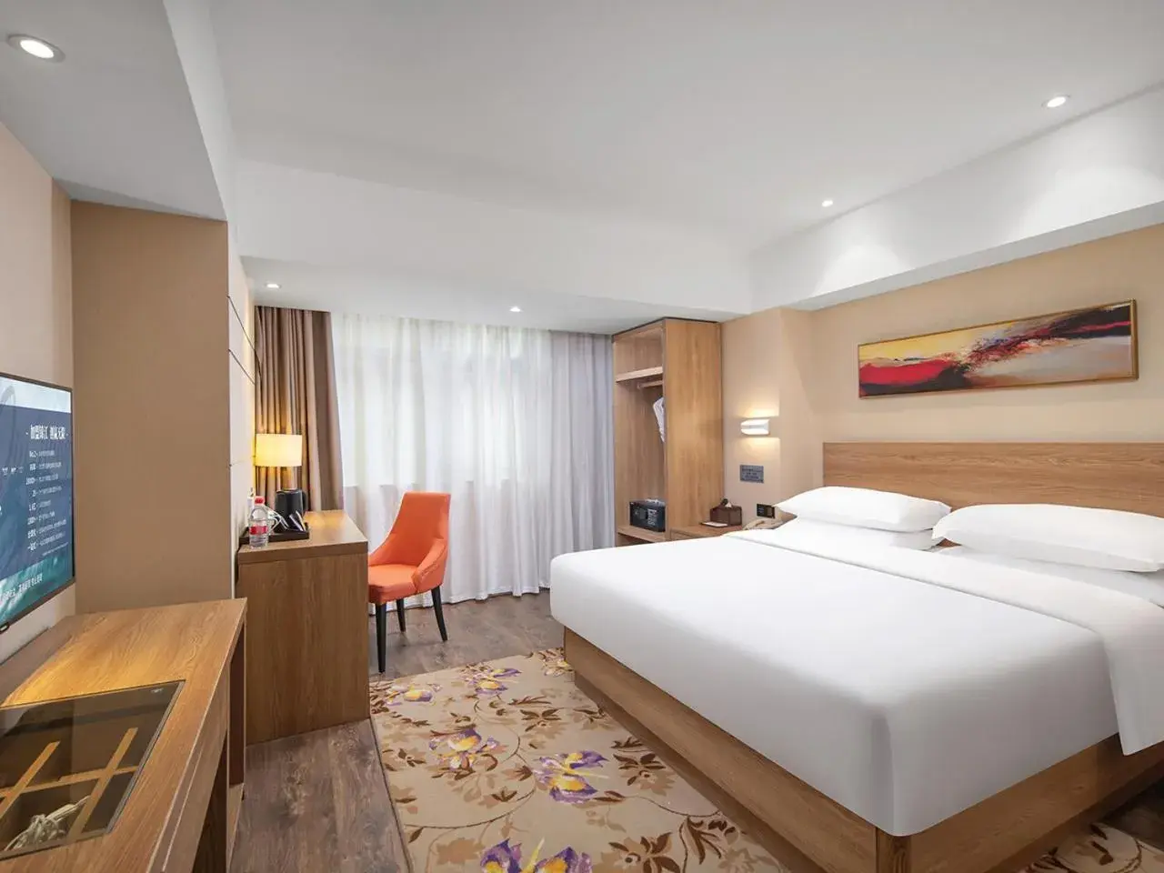 Bedroom, Bed in Guangzhou Baiyun Airport Renhe Cornet International Chain Hotel Bedroom, Bed in Guangzhou Baiyun Airport Renhe Cornet International Chain Hotel