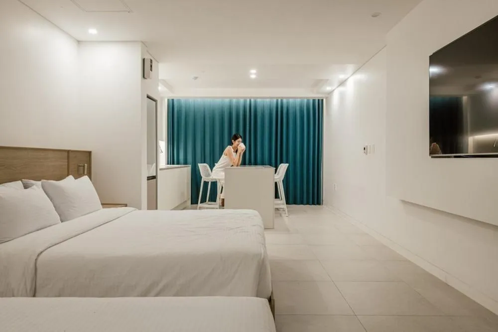 Bed in Pohang Case Poolvilla