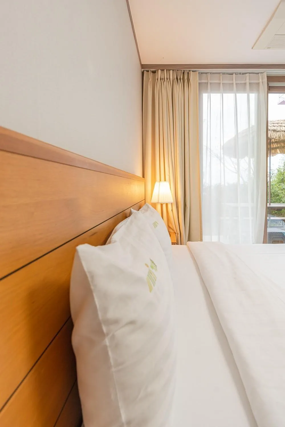 Bed in Jeju Aewolae Hyuyang Pension