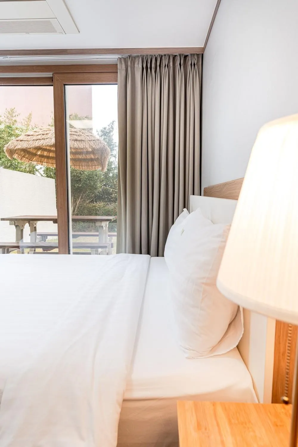 Bed in Jeju Aewolae Hyuyang Pension