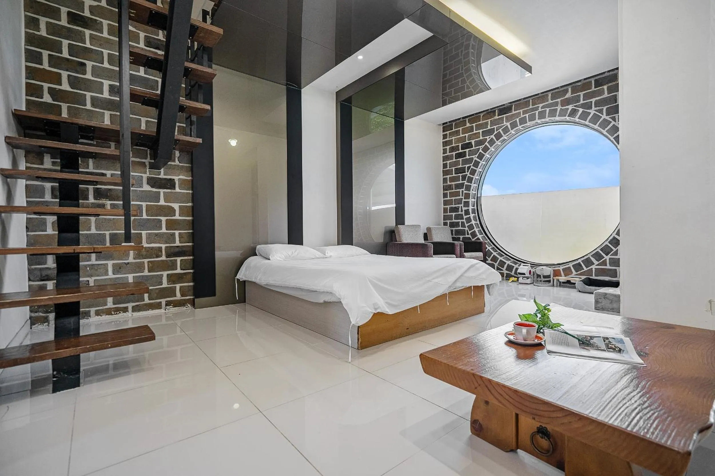 Bed in Kyeongju JS Pet Poolvilla